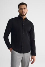 Chemise manches longues coupe moderne – Homme && NOIR