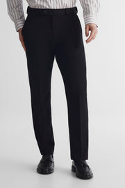 Pantalon oblique bi-stretch coupe régulière – Homme && NOIR
