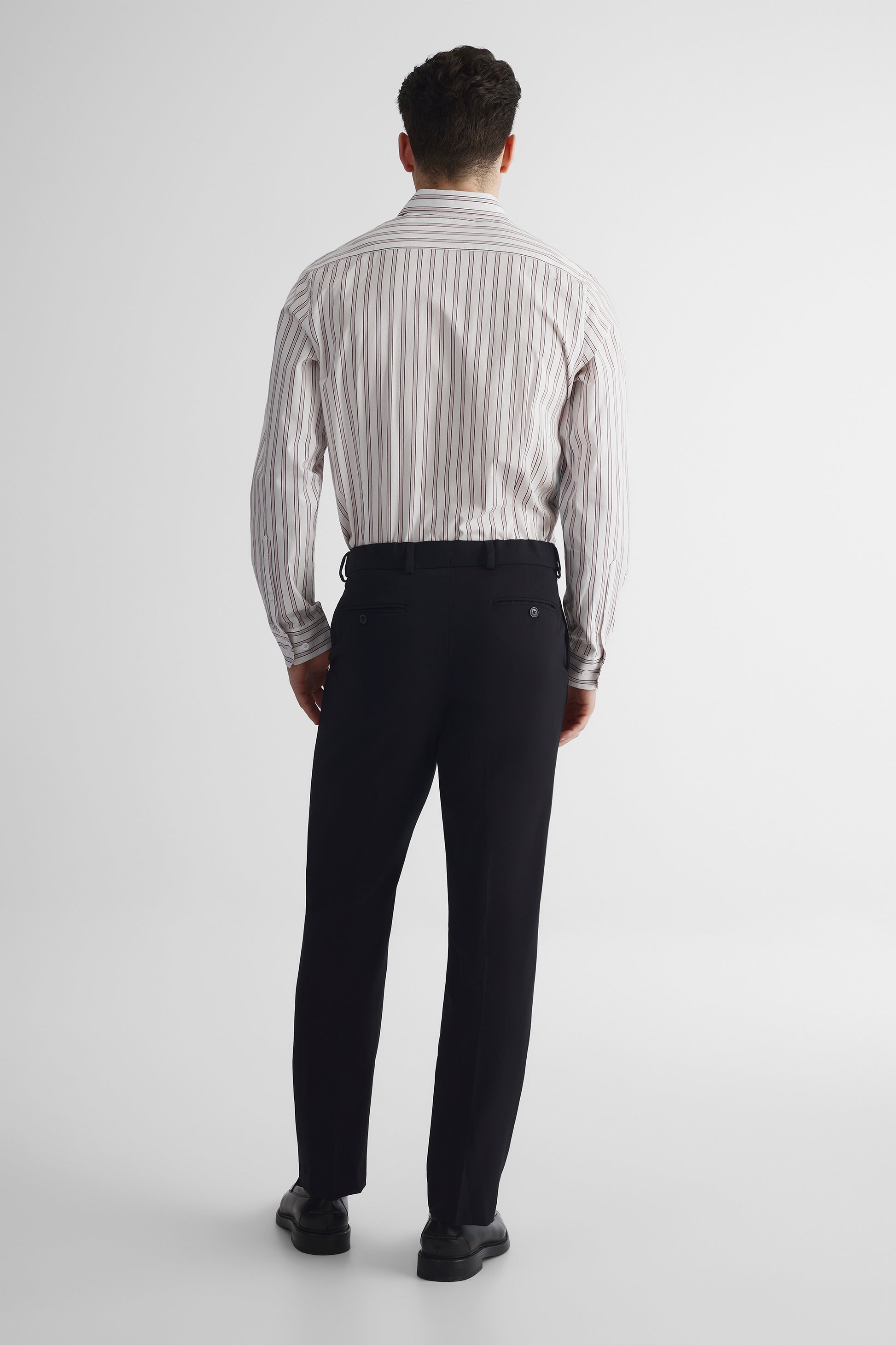 Pantalon oblique bi-stretch coupe régulière – Homme && NOIR