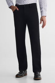 Pantalon coupe régulière bi-stretch – Homme && NOIR