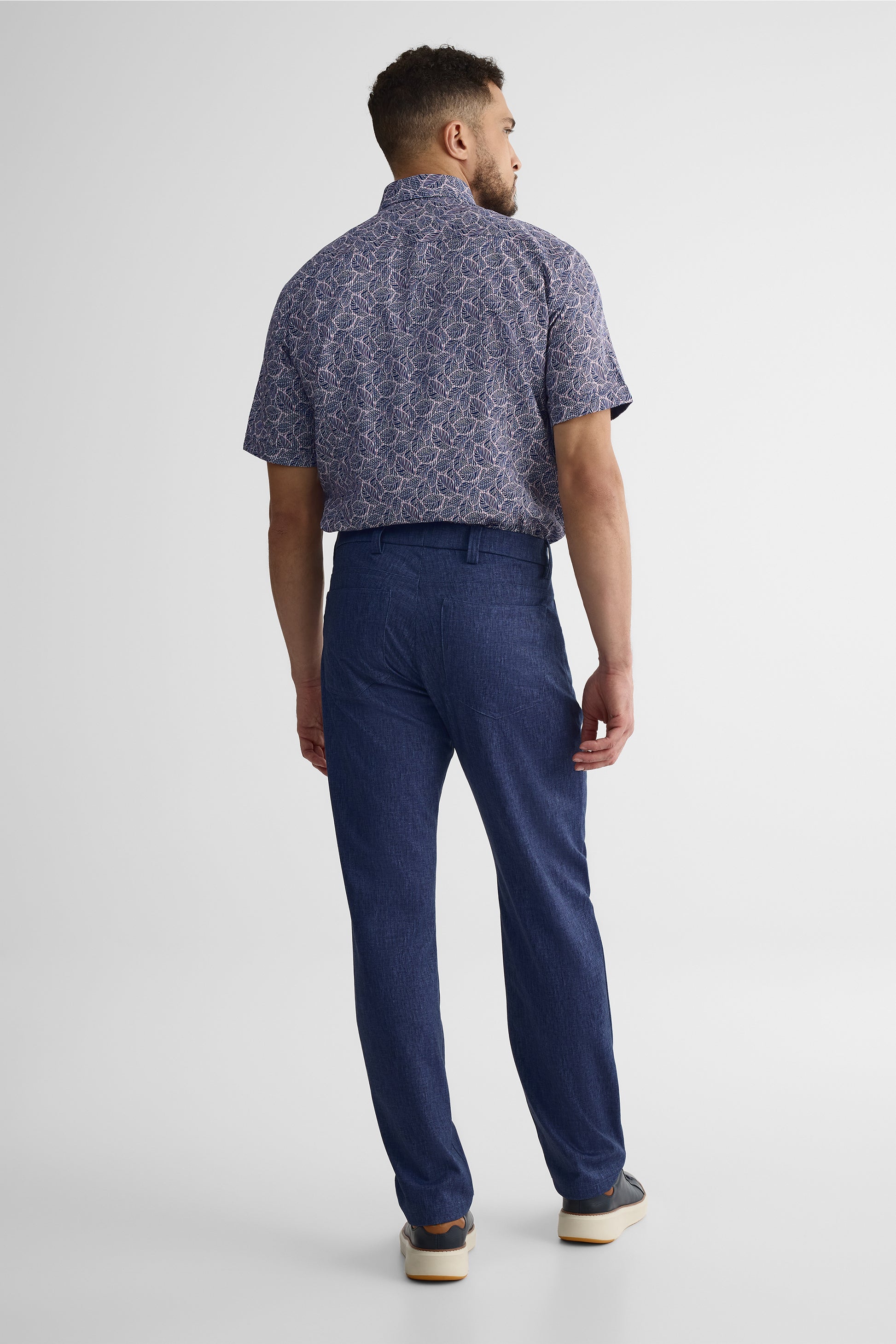 Pantalon uni en tricot Heather - Homme && MARIN