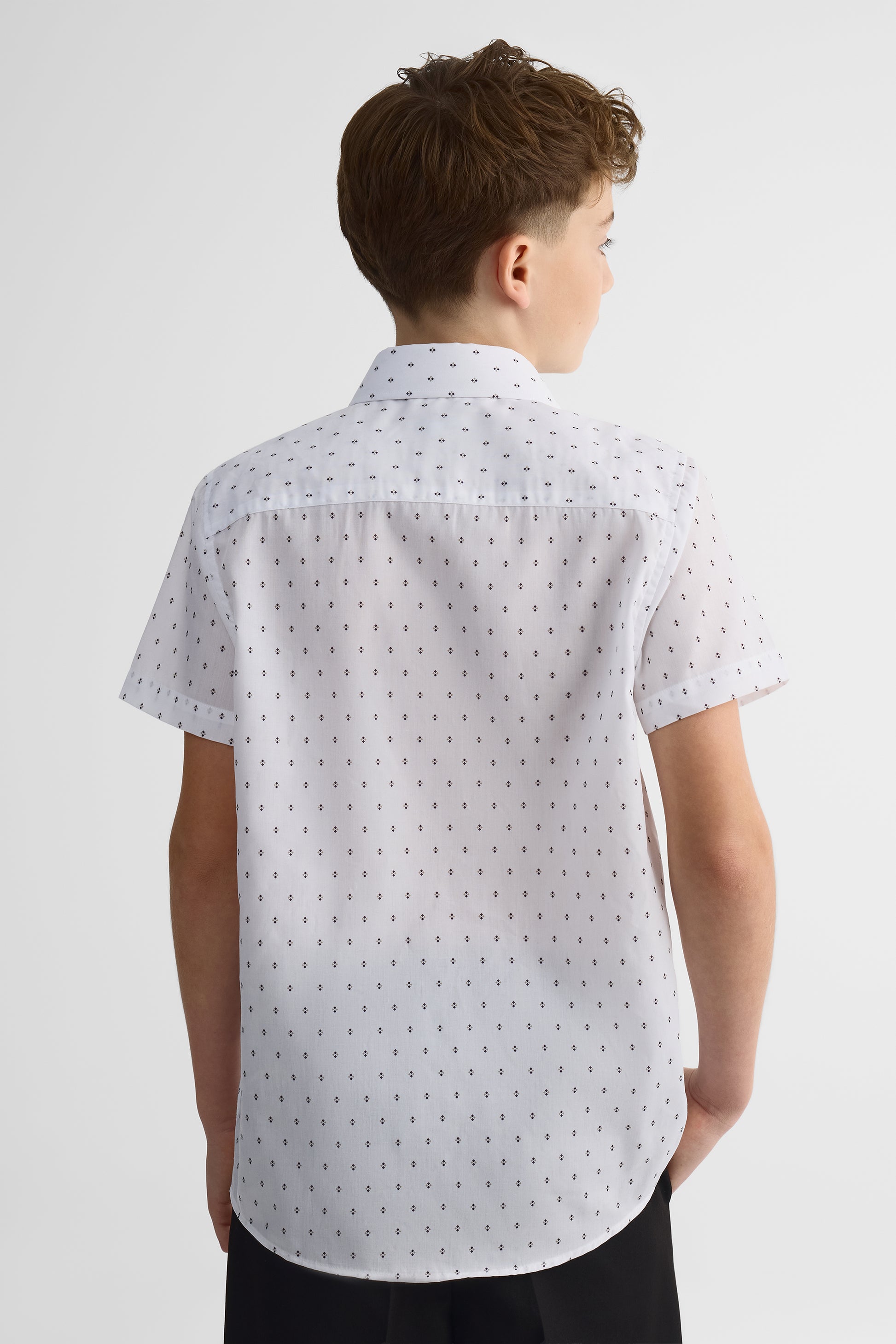 Chemise manches courtes en poplin - Enfant garçon && BLANC