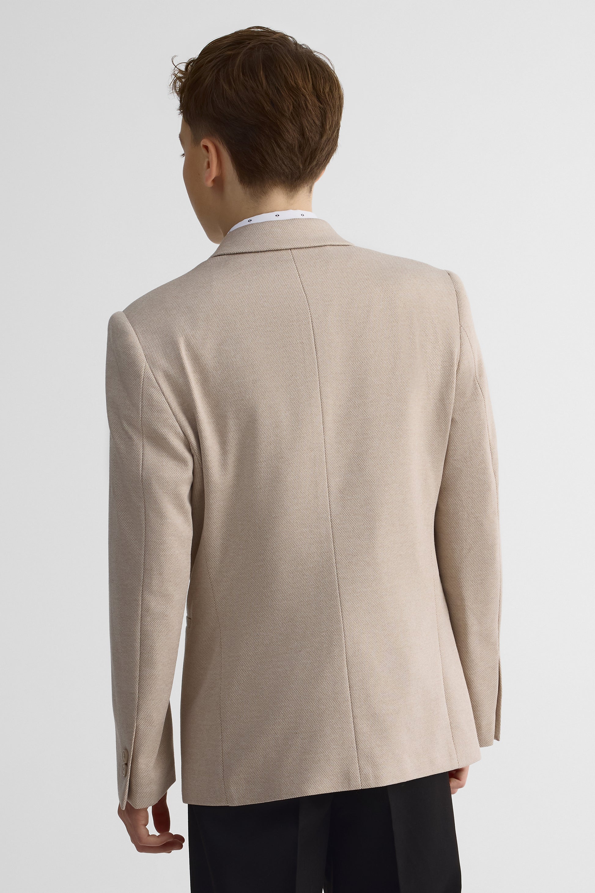 Veston uni stretch ajusté – Ado garçon && BEIGE