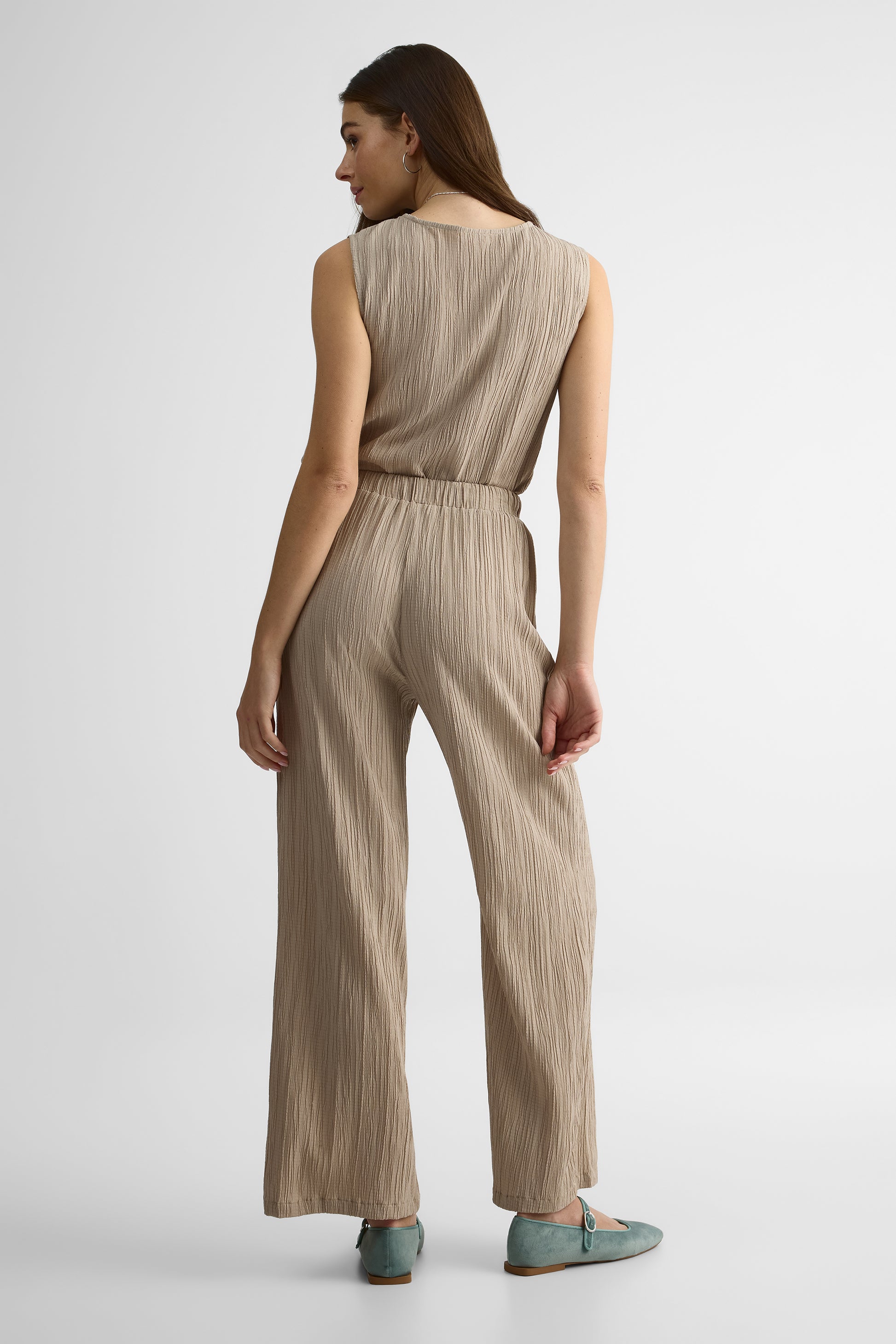 Pantalon élastique avec poches - femme && BRONZÉ