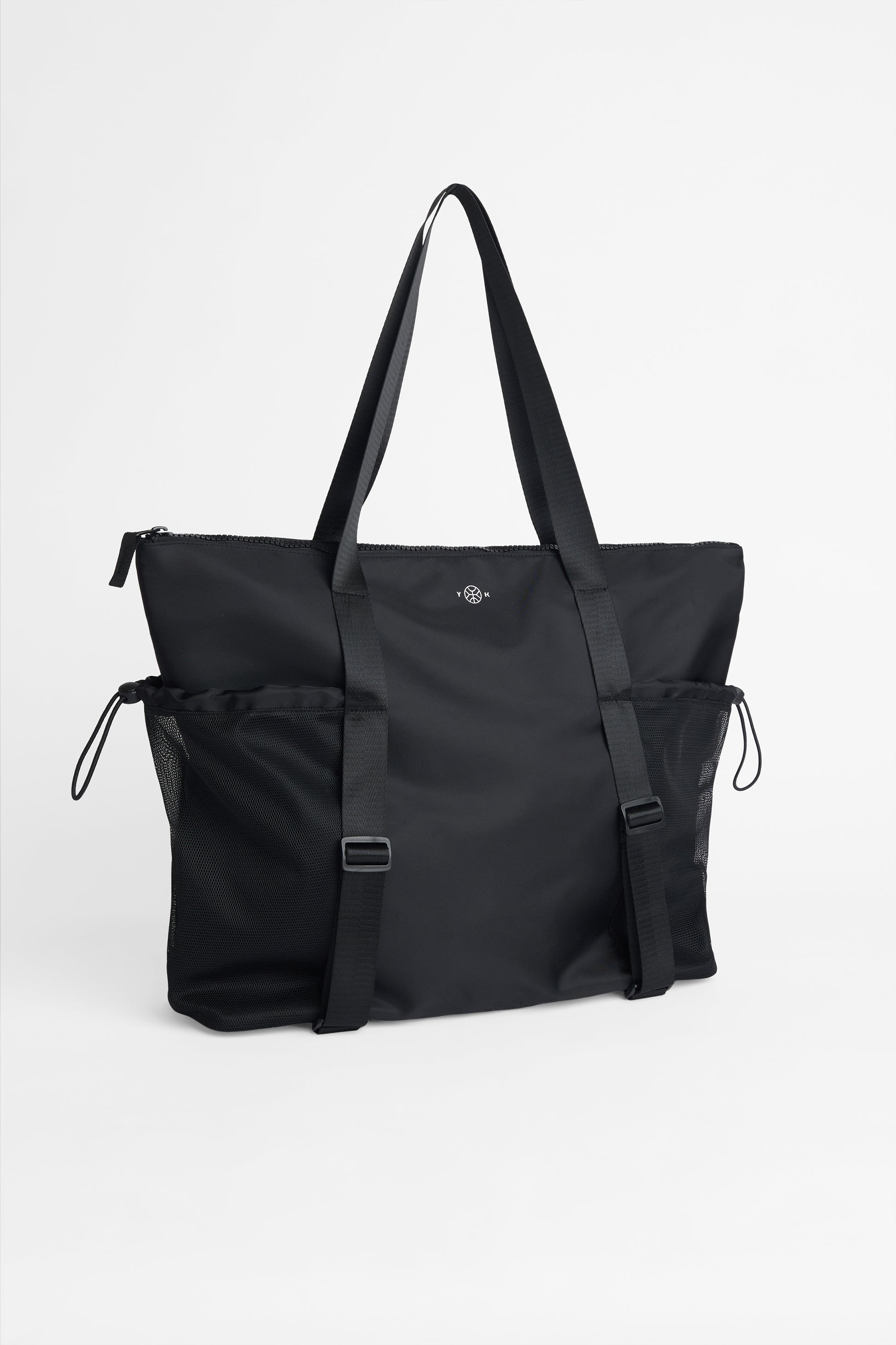 Sac fourre-tout bandoulière en polyester - Femme && NOIR