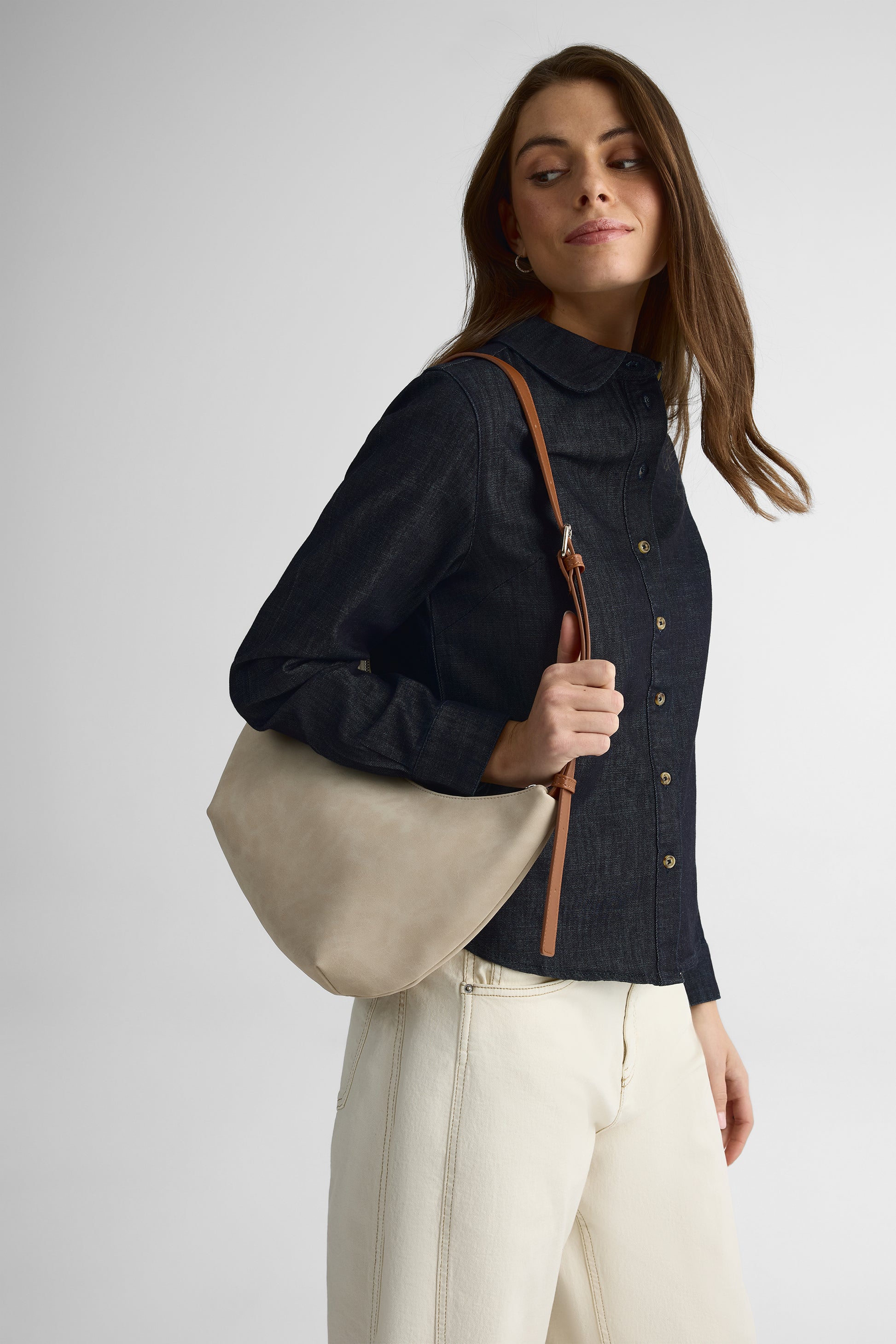 Sac à main en suède PU - Femme && BEIGE