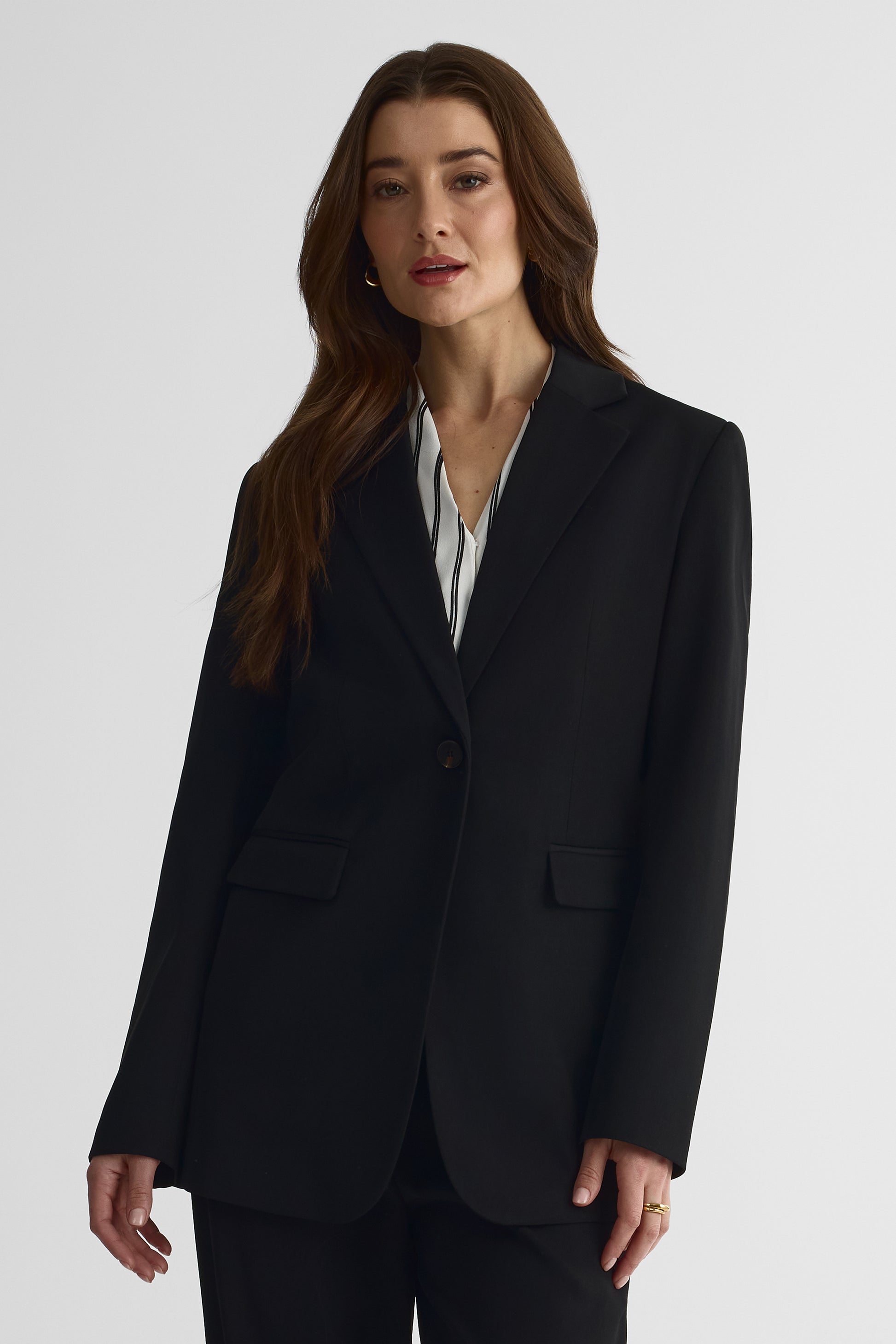 Veston doublé à manches longues – Femme && NOIR