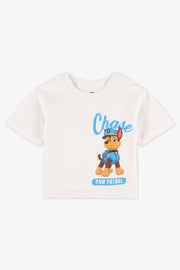 Chandail M/courtes graphique – Bébé fille && BLANC