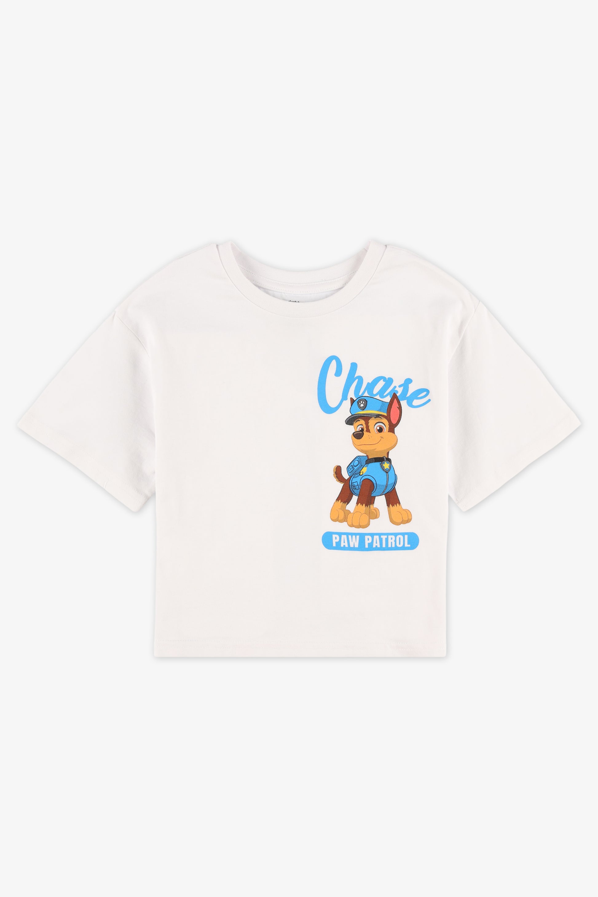 Chandail M/courtes graphique Chase - Bébé garçon && BLANC