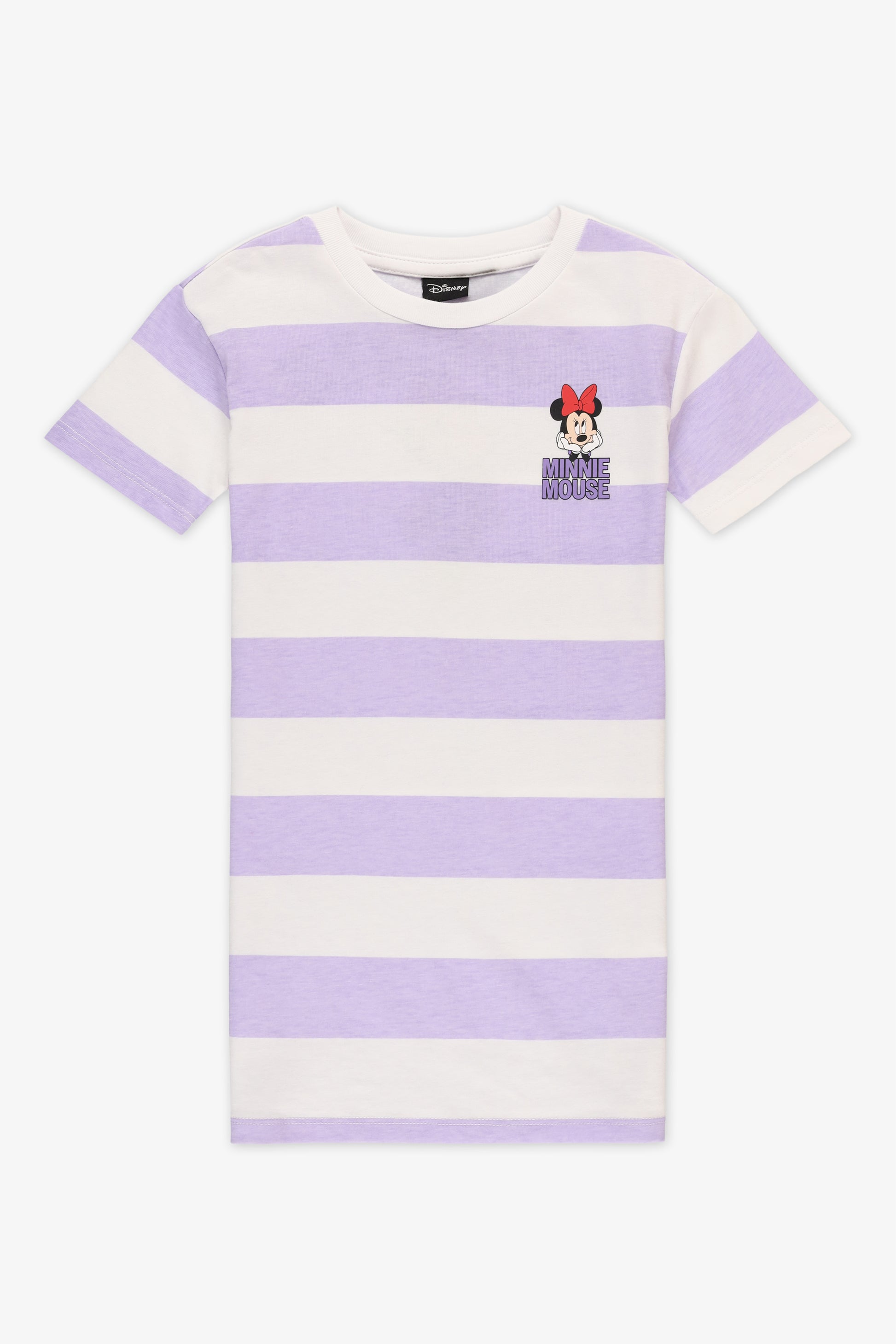 Robe M/courtes rayée Minnie – Enfant fille && LAVANDE/MULTI