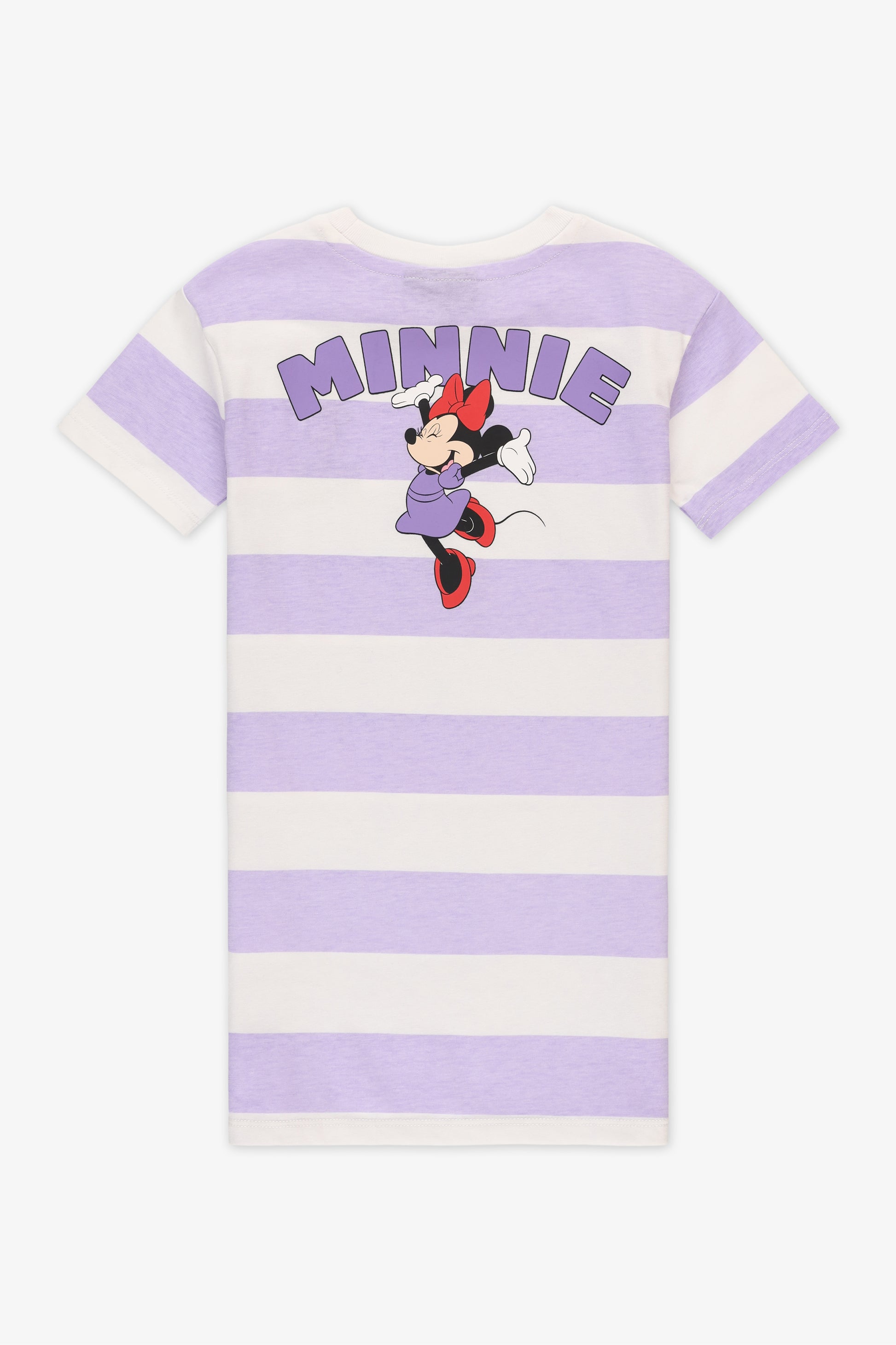 Robe M/courtes rayée Minnie – Enfant fille && LAVANDE/MULTI