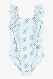 Maillot de bain 1 pièce à fronces - Enfant fille && BLEU MULTI