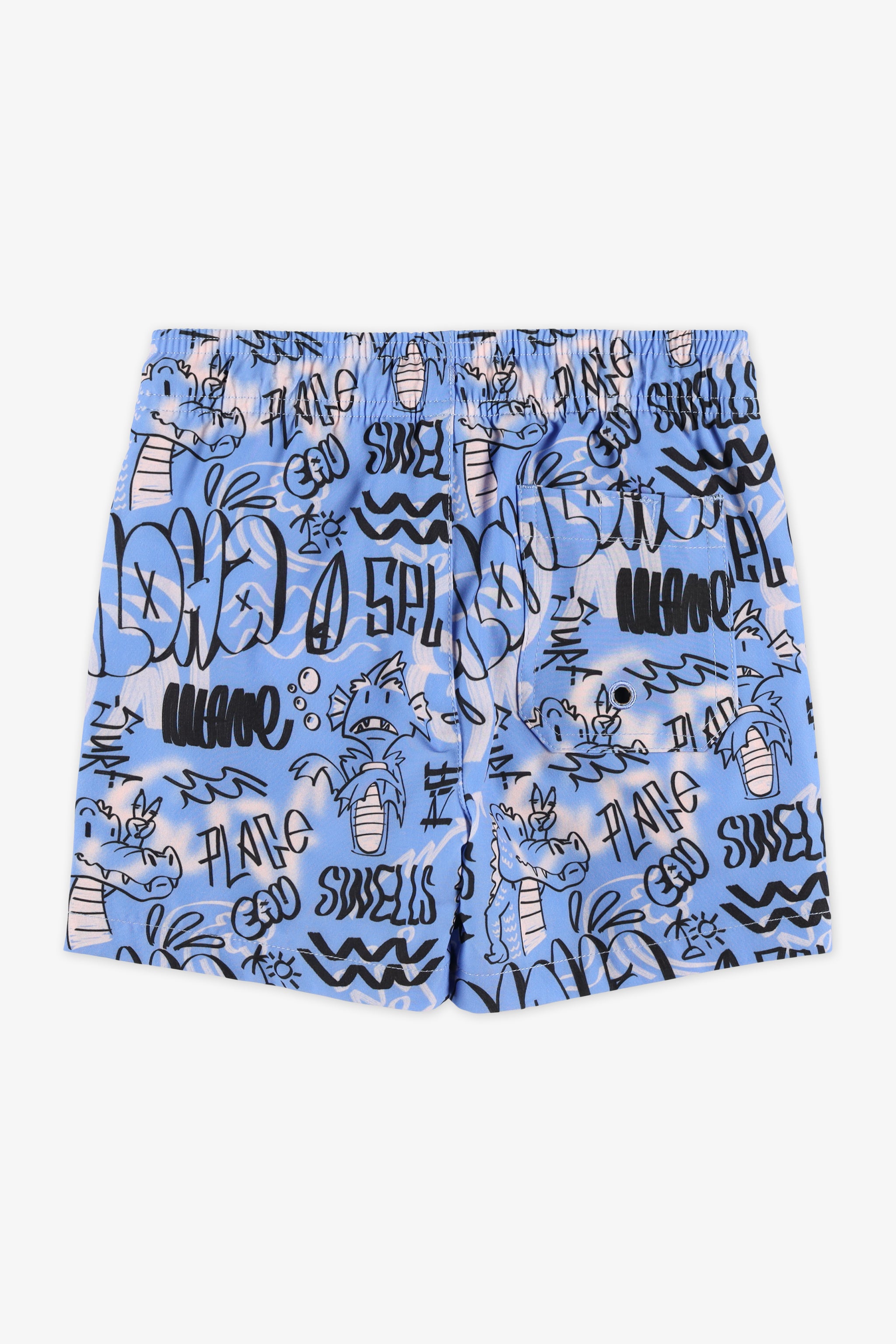 Maillot de bain short élastique - Enfant garçon && BLEU MULTI