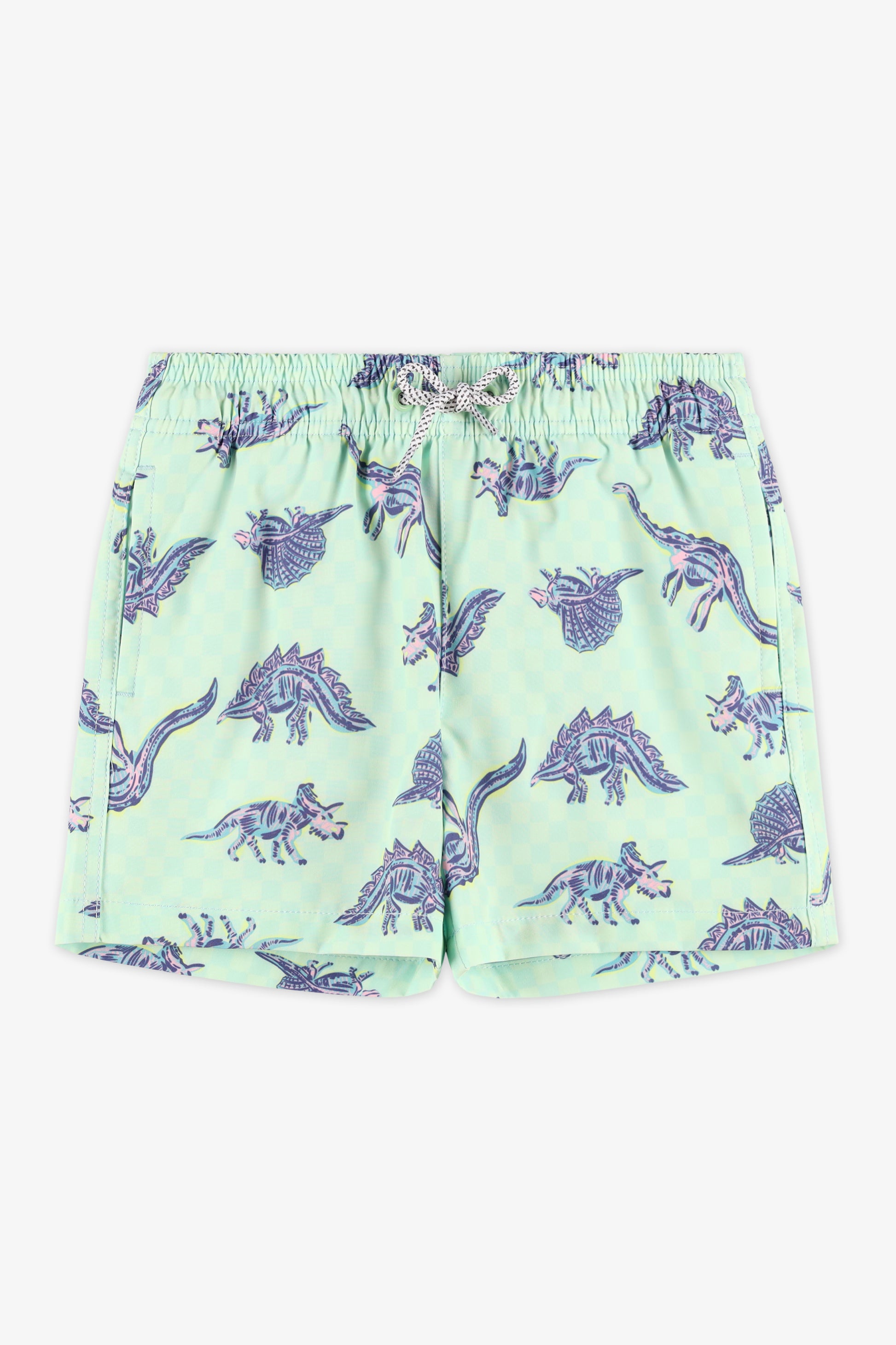 Maillot de bain short élastique - Enfant garçon && VERT/MULTI