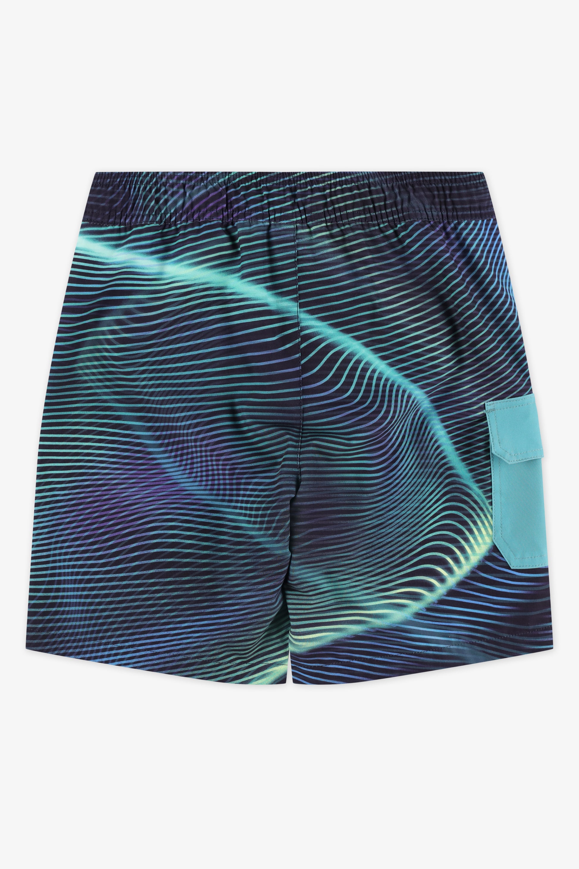Maillot de bain boardshort à poche - Ado garçon && MARIN/MULTI