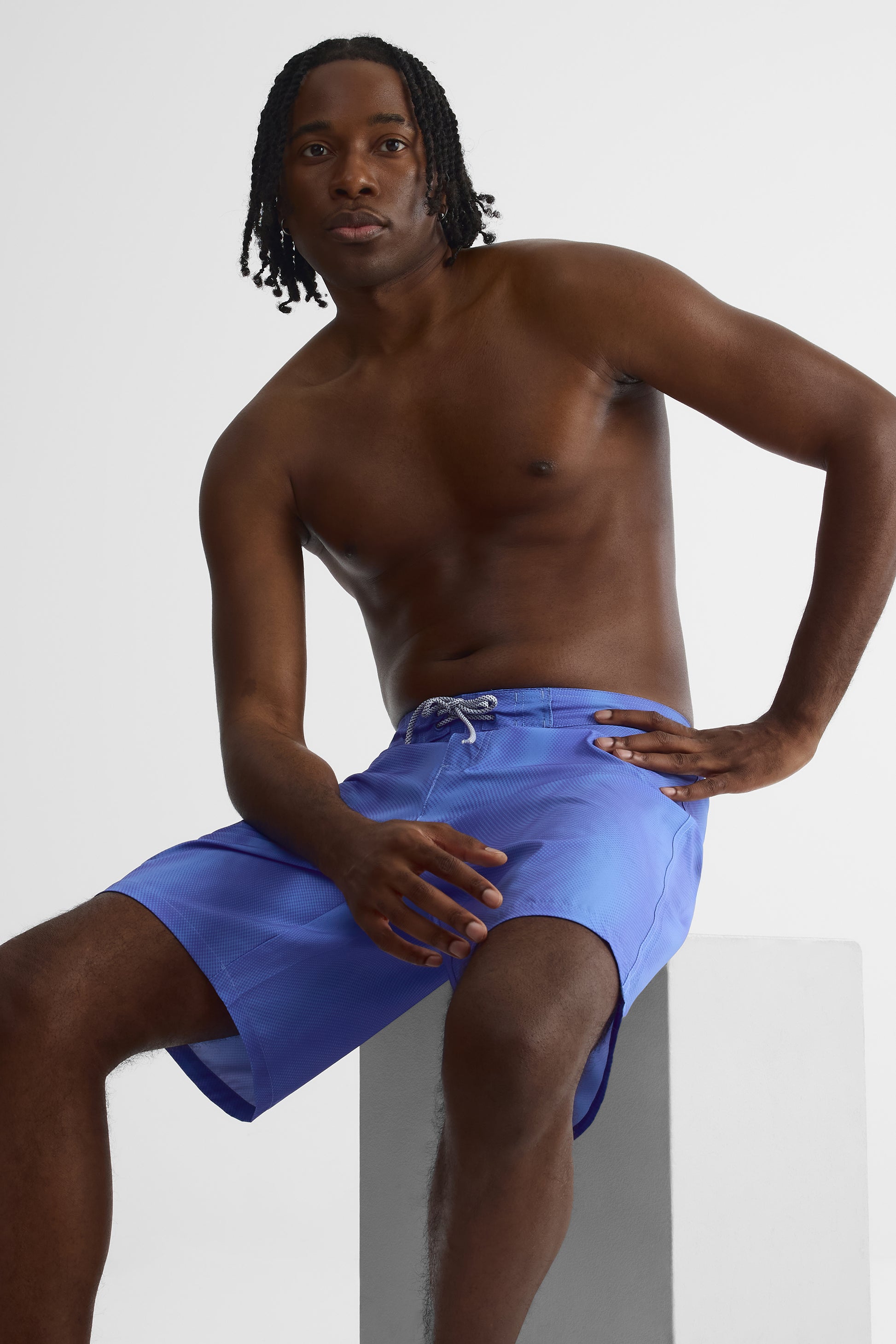 Maillot de bain boardshort avec poche cargo - Ado garçon && BLEU MULTI