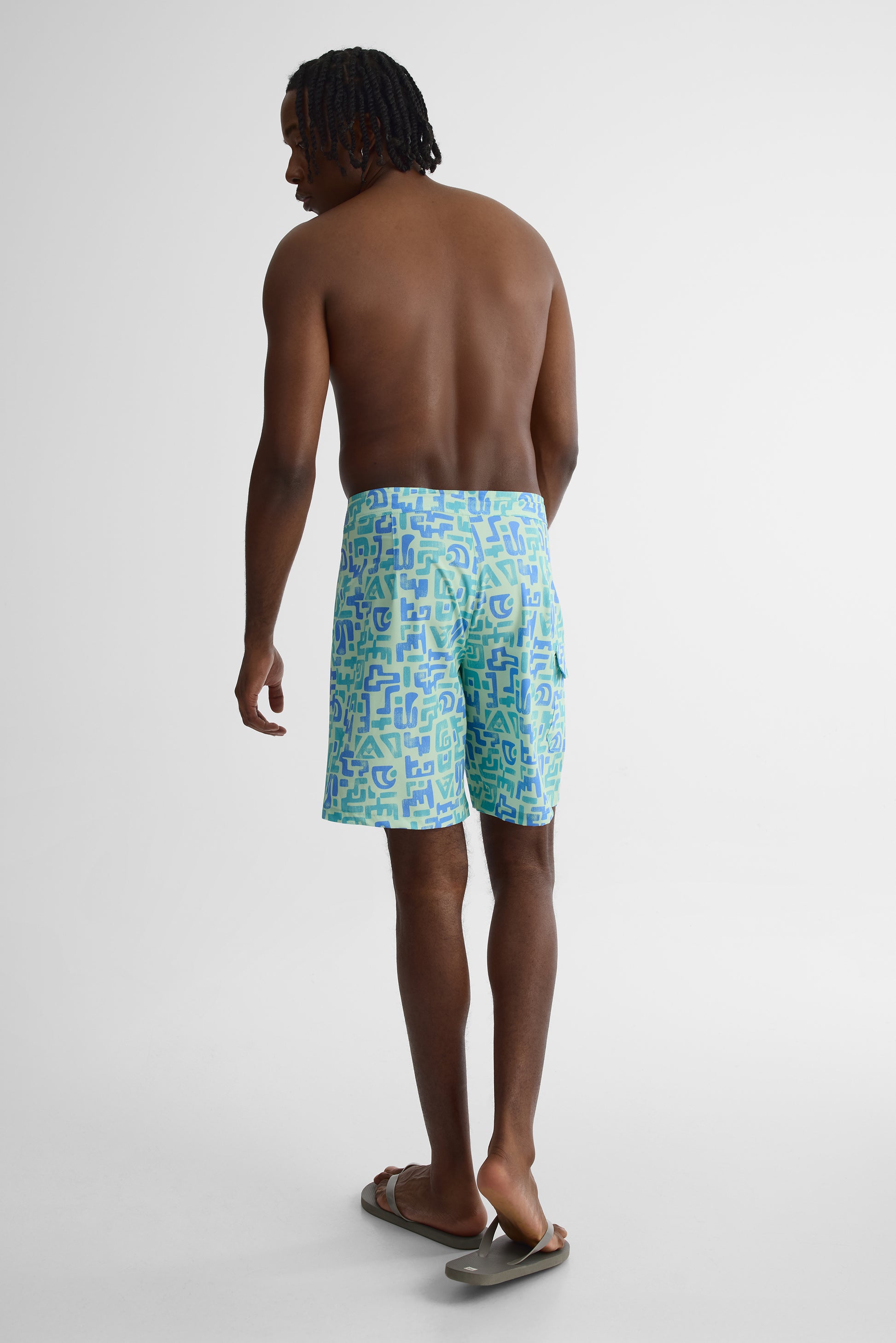 Maillot de bain boardshort avec poche cargo - Ado garçon && VERT/MULTI
