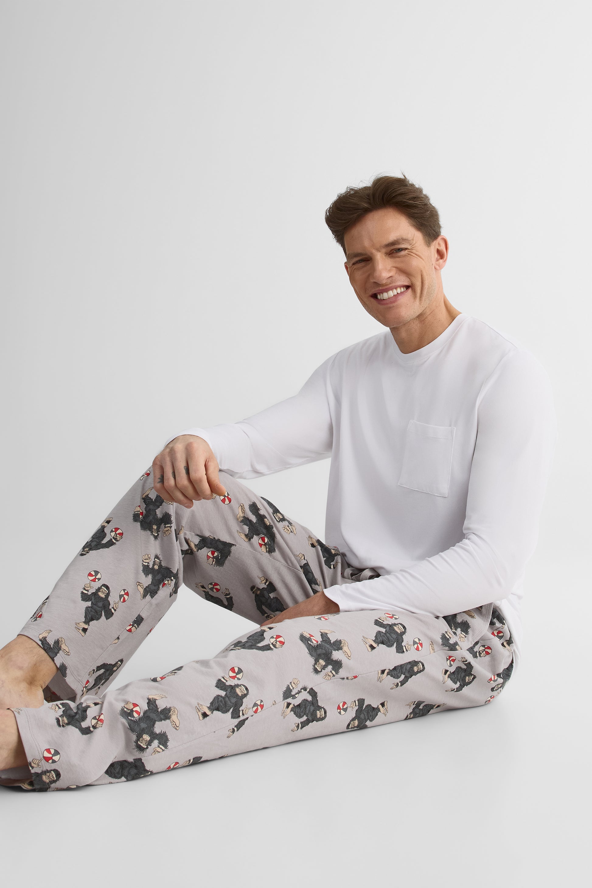 Pantalon de nuit en jersey – Homme 2/40$ && GRIS MULTI