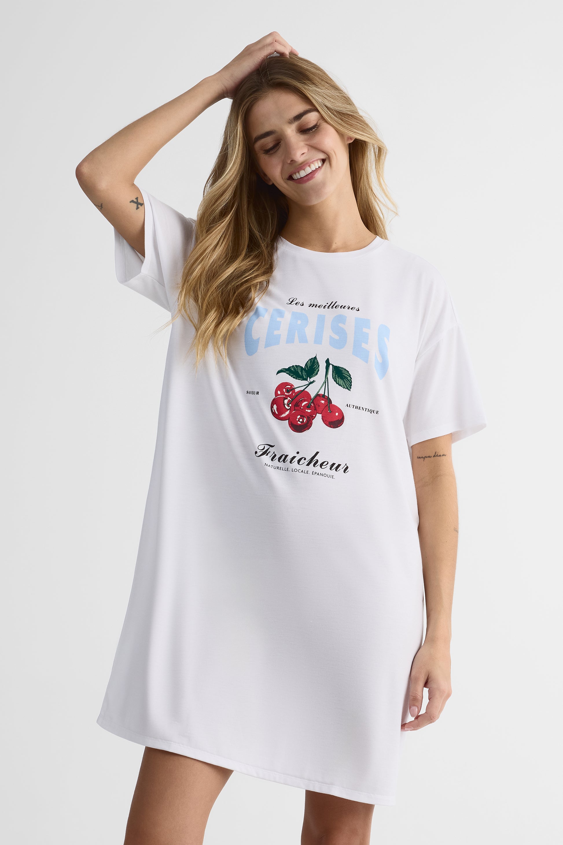 Jaquette en jersey rayonne graphique – Femme && BLANC