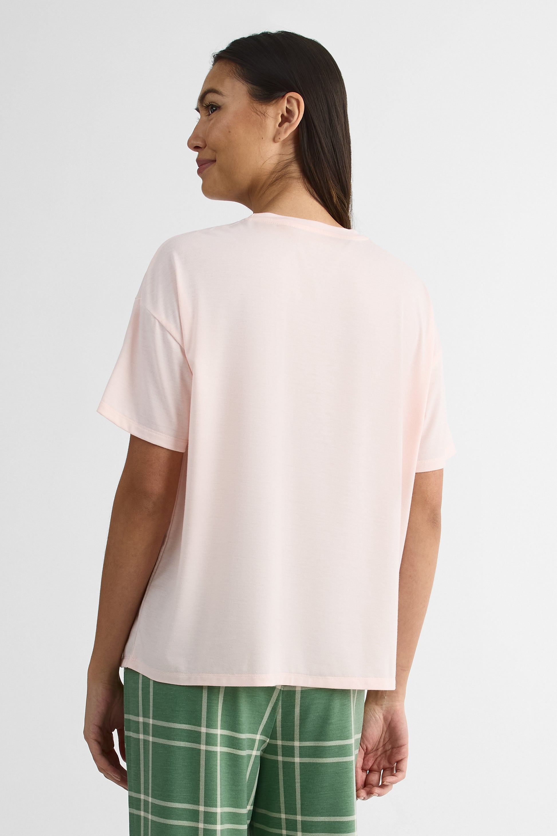 T-shirt graphique en jersey rayonne – Femme && ROSE PALE