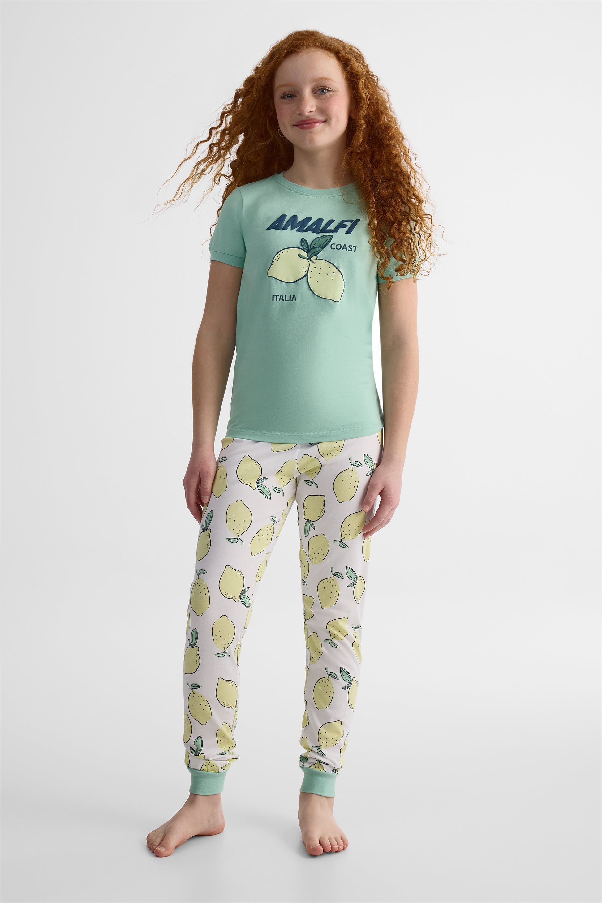 Ensemble de nuit 2 pièces en jersey - Ado fille && VERT