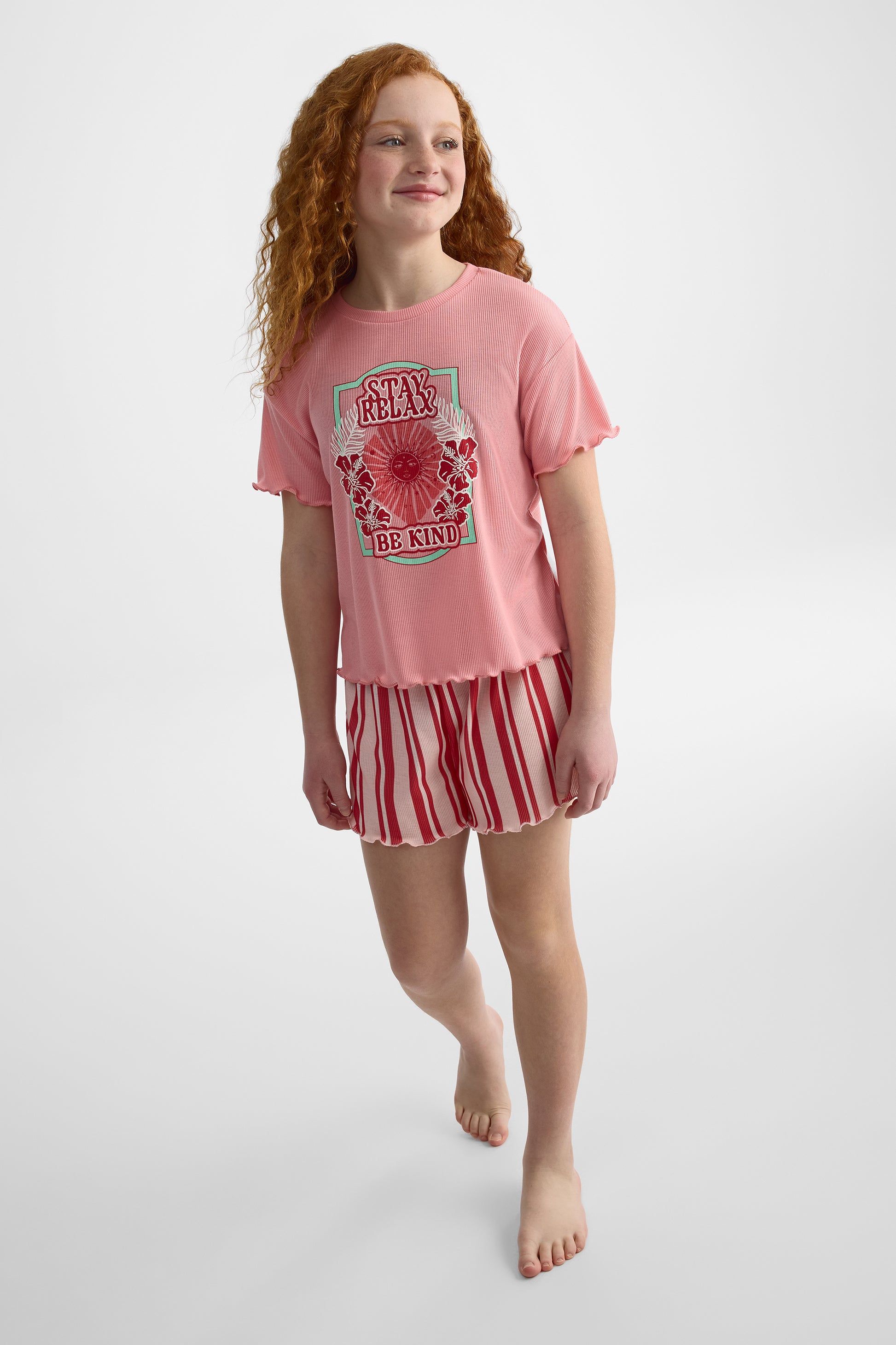 Pack de 2 shorts de nuit – Ado fille && CORAIL/MULTI