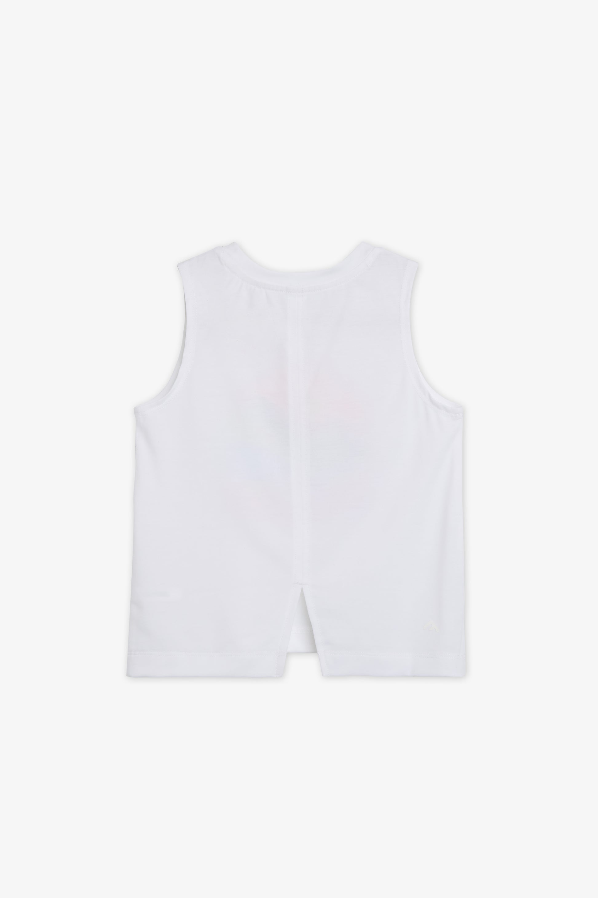 Camisole High & Low col rond - Enfant fille && BLANC