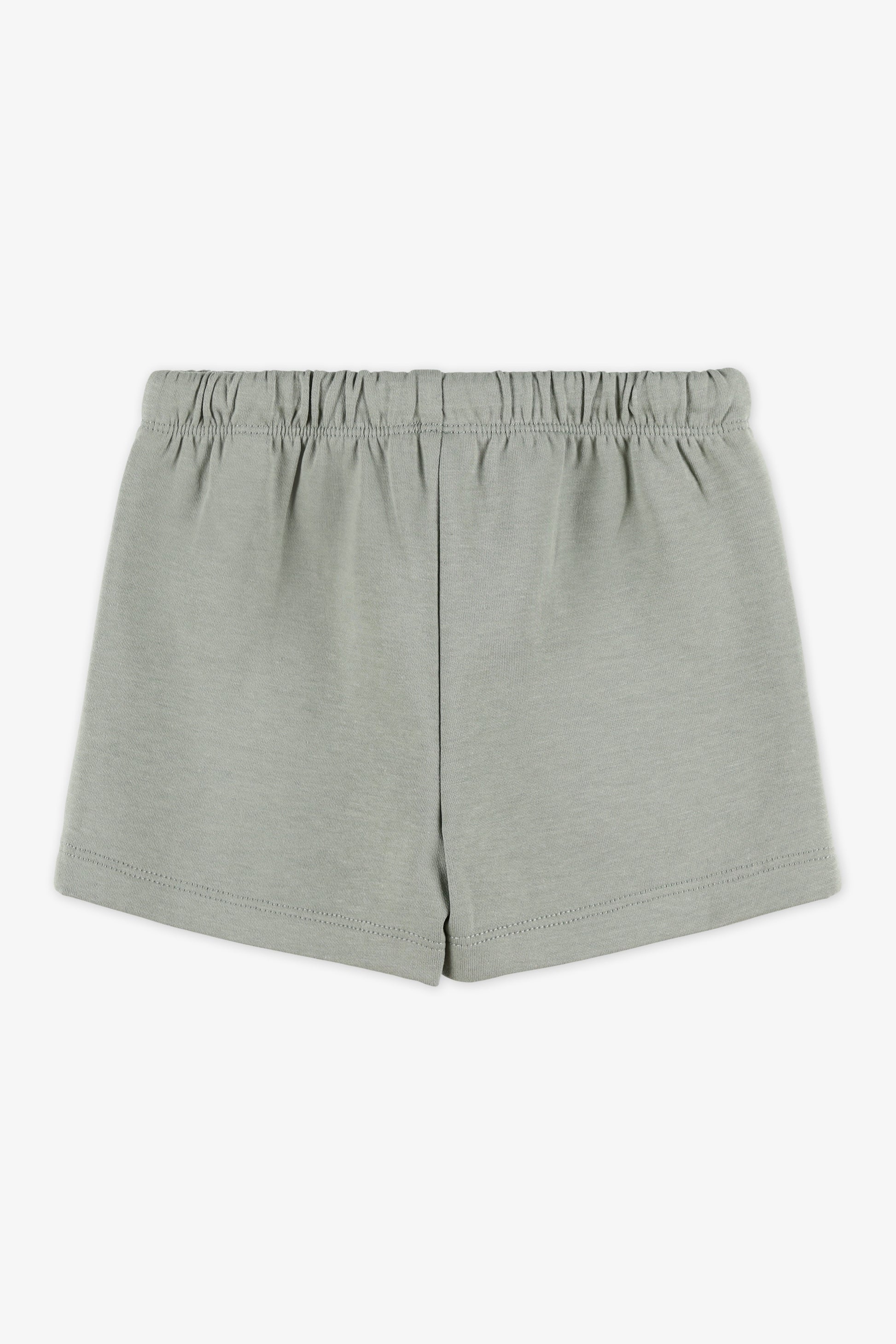 Short taille élastique avec cordon - Bébé fille && KAKI