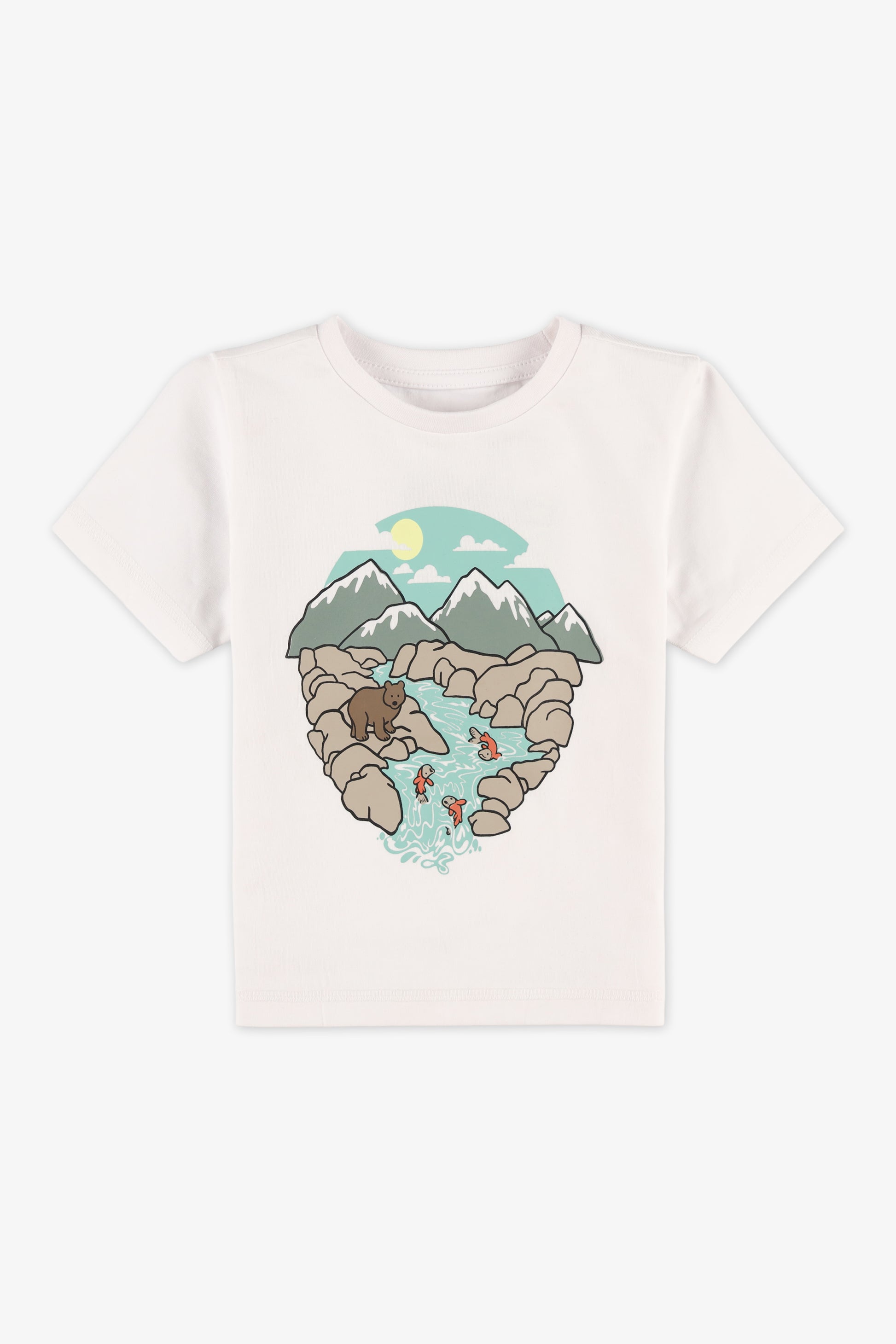 Chandail M/courtes col rond – Bébé garçon && BLANC