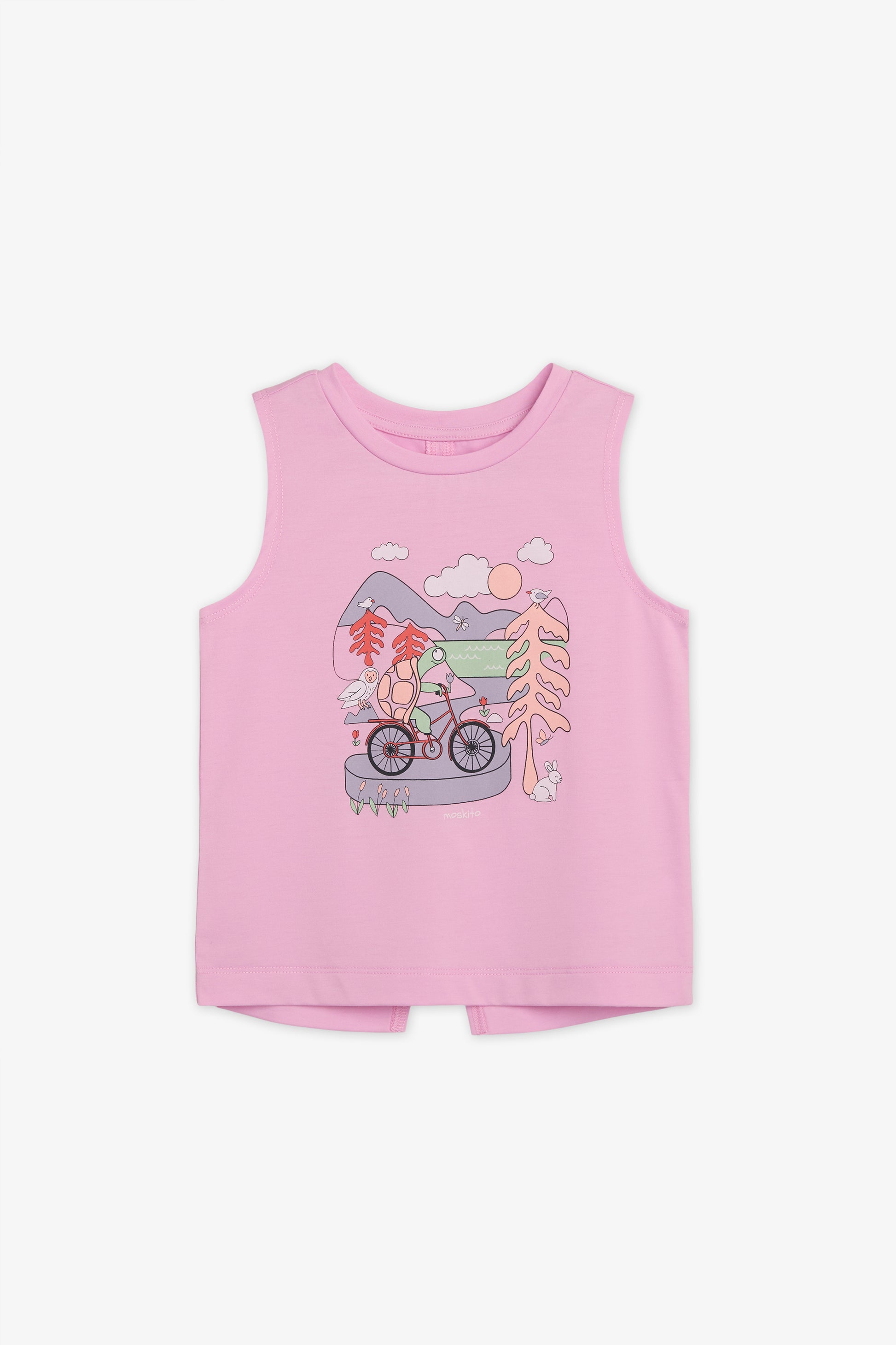 Camisole col rond graphique en Tencel - Bébé garçon && ROSE