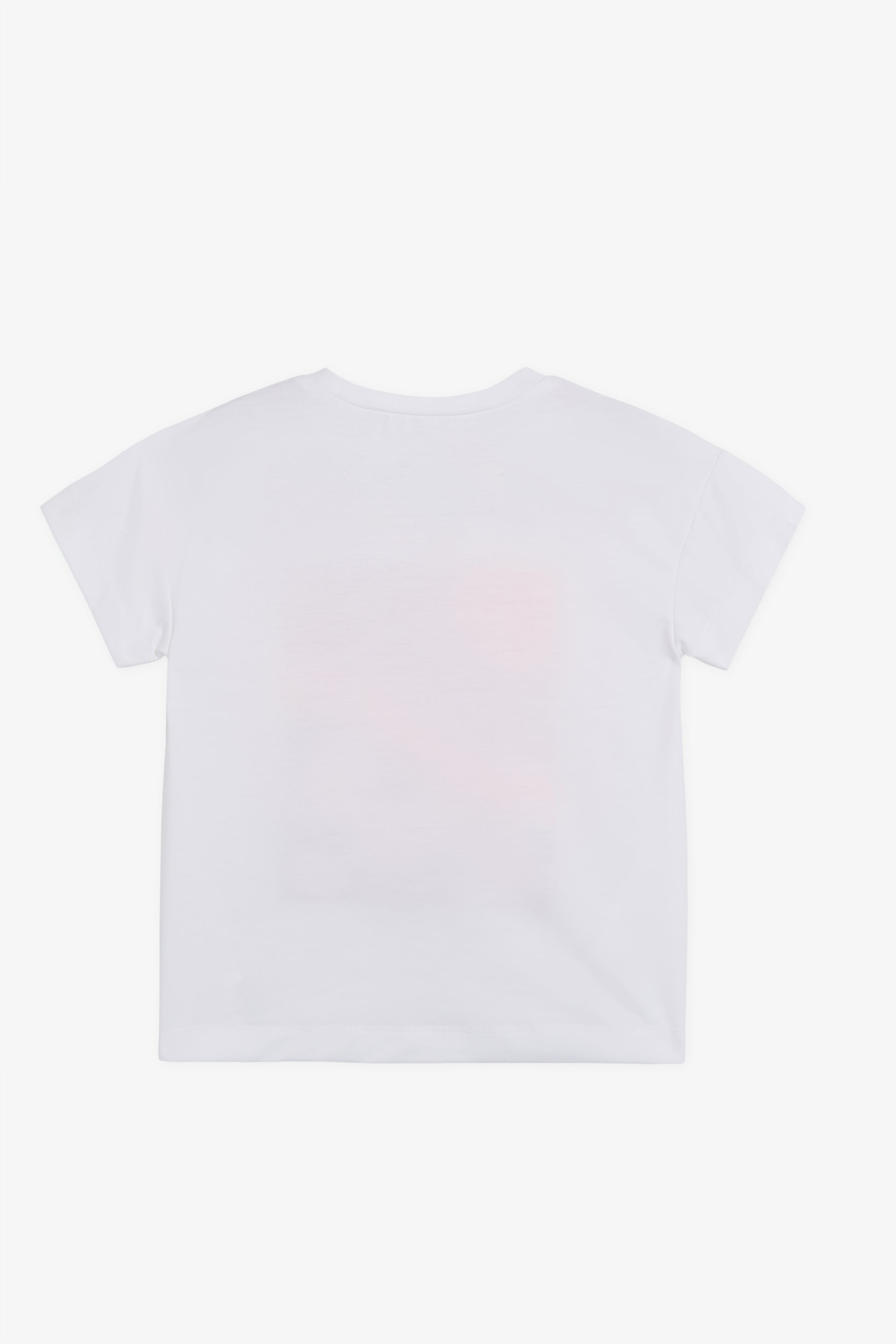 Chandail M/courtes graphique col rond - Enfant fille && BLANC