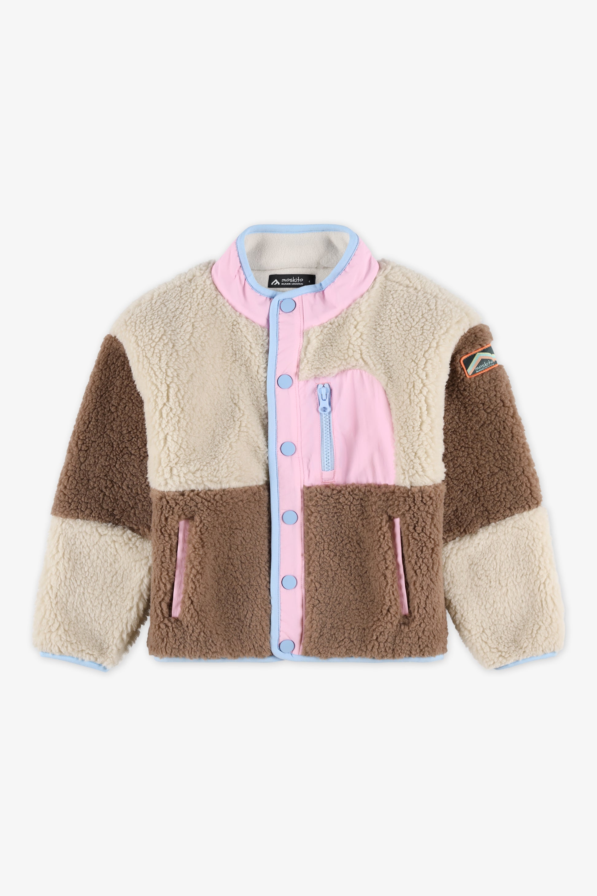 Veste ouatée color block - Enfant fille && BLEU