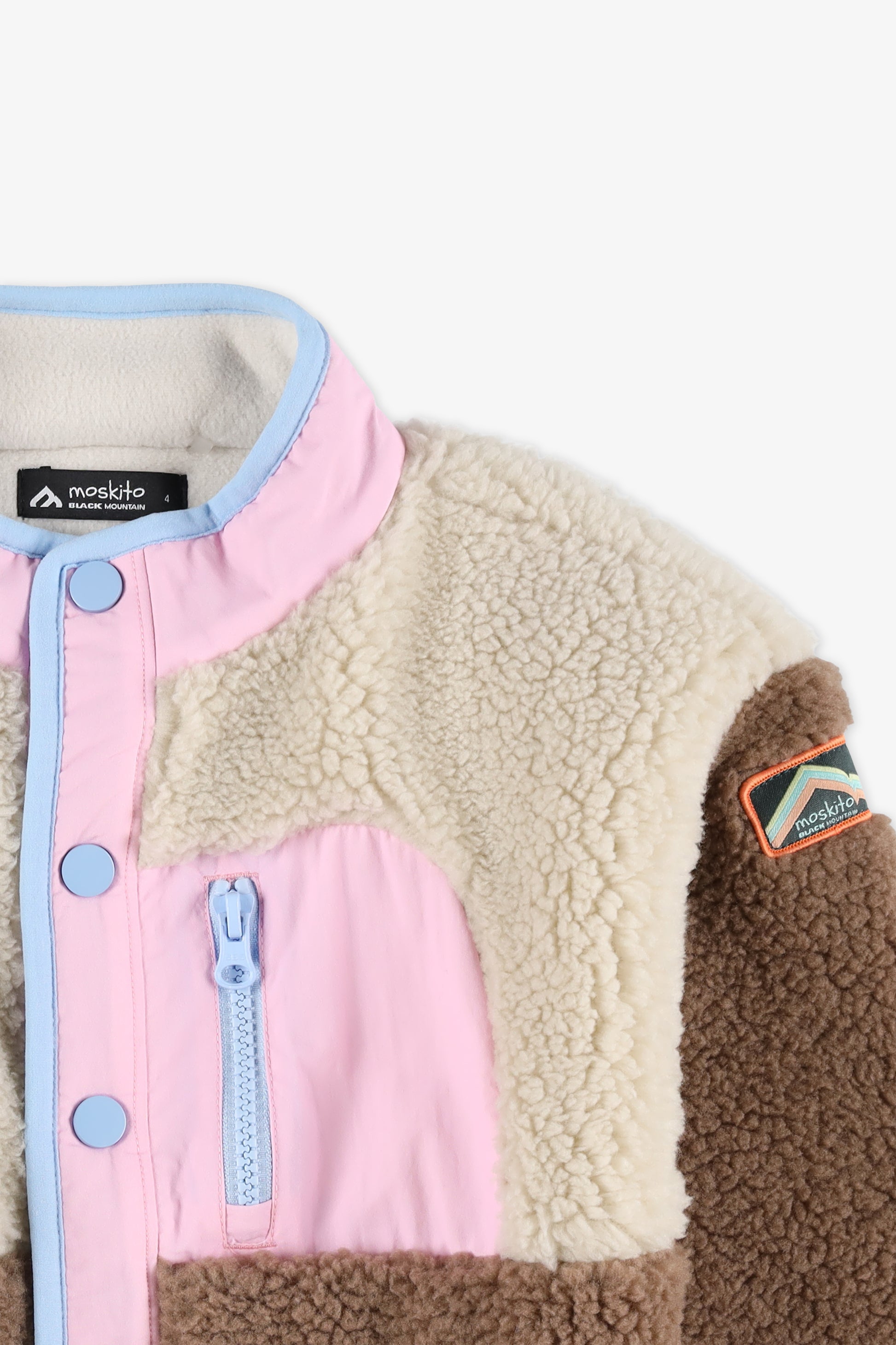 Veste ouatée color block - Enfant fille && BLEU