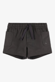Short cargo élastique avec poches - Enfant fille && CHARBON