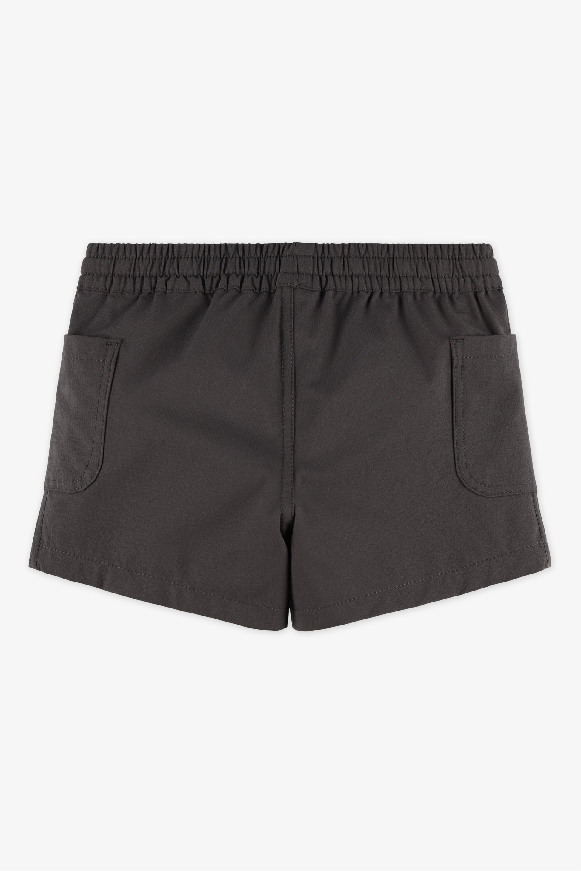 Short cargo élastique avec poches - Enfant fille && CHARBON