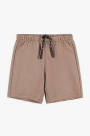 Short élastique à cordon - Enfant garçon && BRUN
