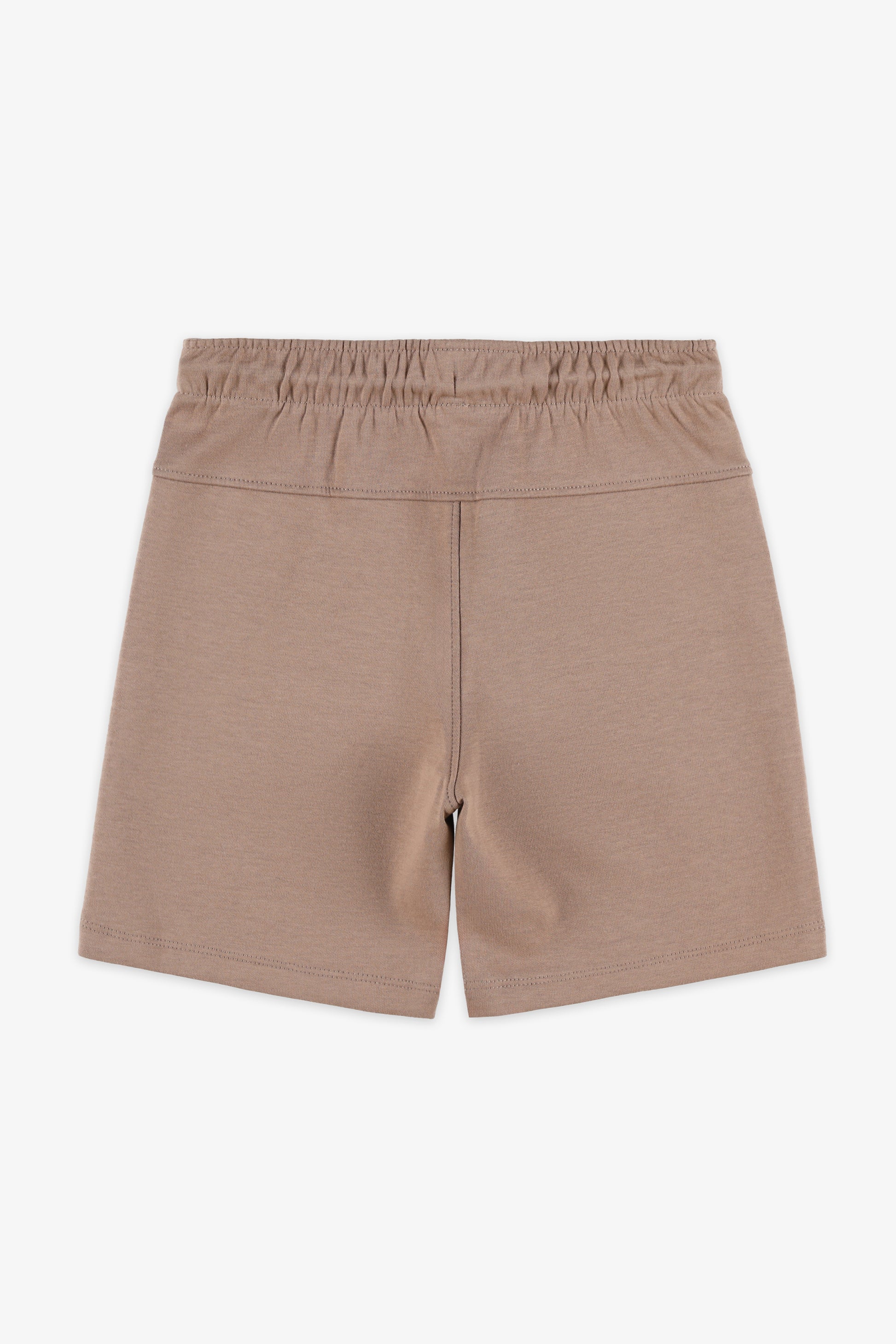 Short élastique à cordon - Enfant garçon && BRUN