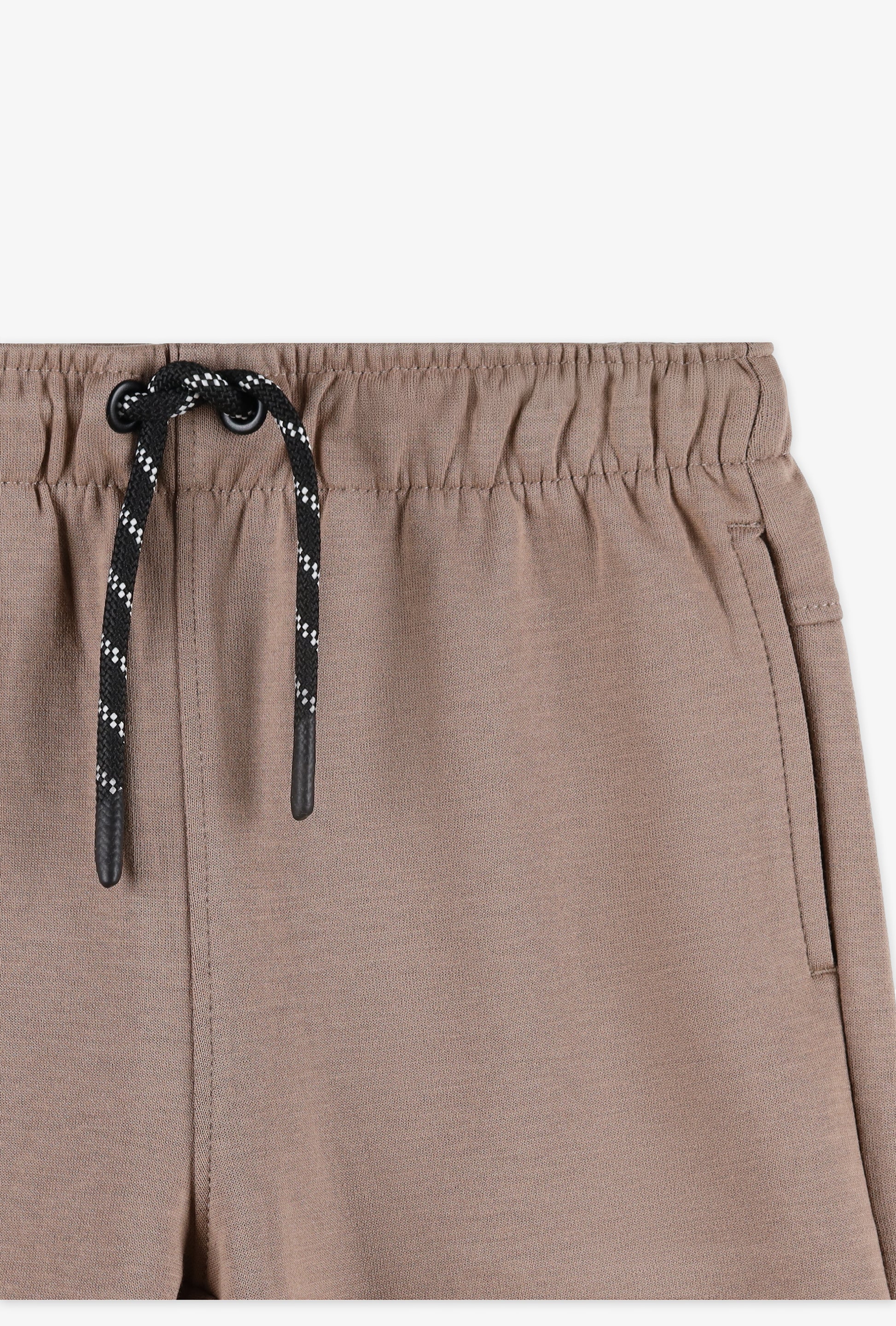 Short élastique à cordon - Enfant garçon && BRUN