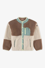 Veste colorblock en sherpa - Enfant garçon && BRUN