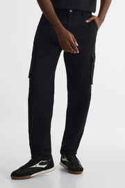 Jeans cargo loose fit stretch noir – Homme && DENIM NOIR