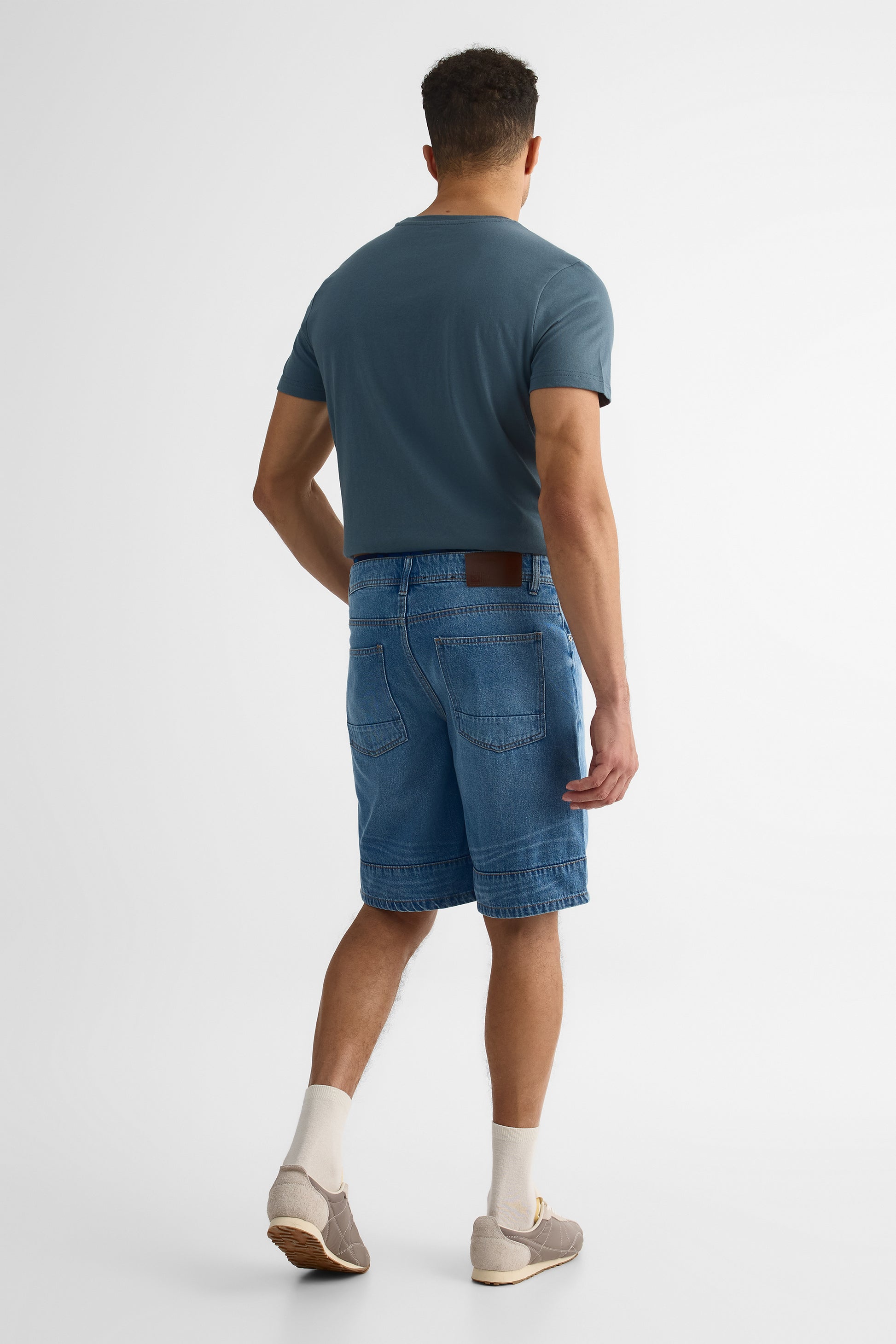 Short en denim coupe régulière – Homme && DENIM PALE