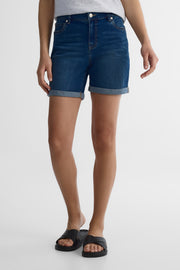 Short denim taille haute - Enfant garçon && DENIM FONCE