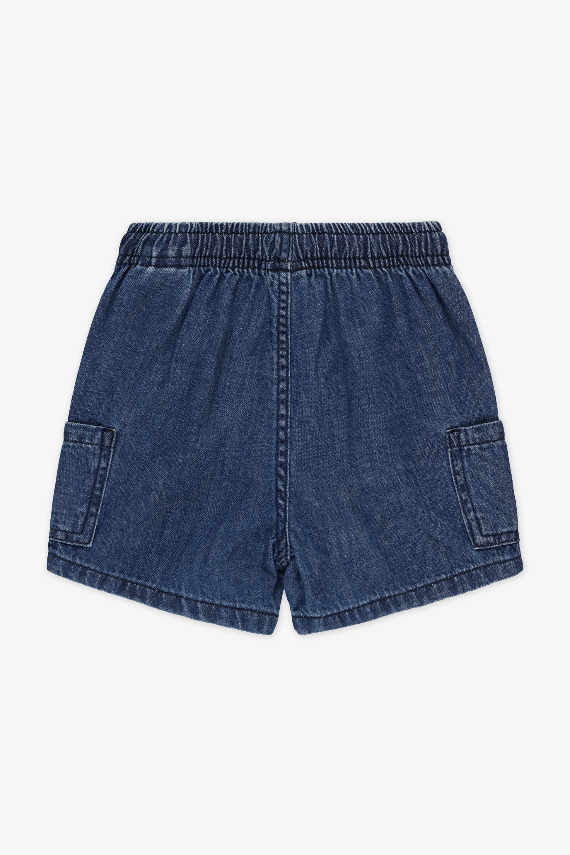 Short denim élastique à cordon - Bébé garçon && DENIM FONCE