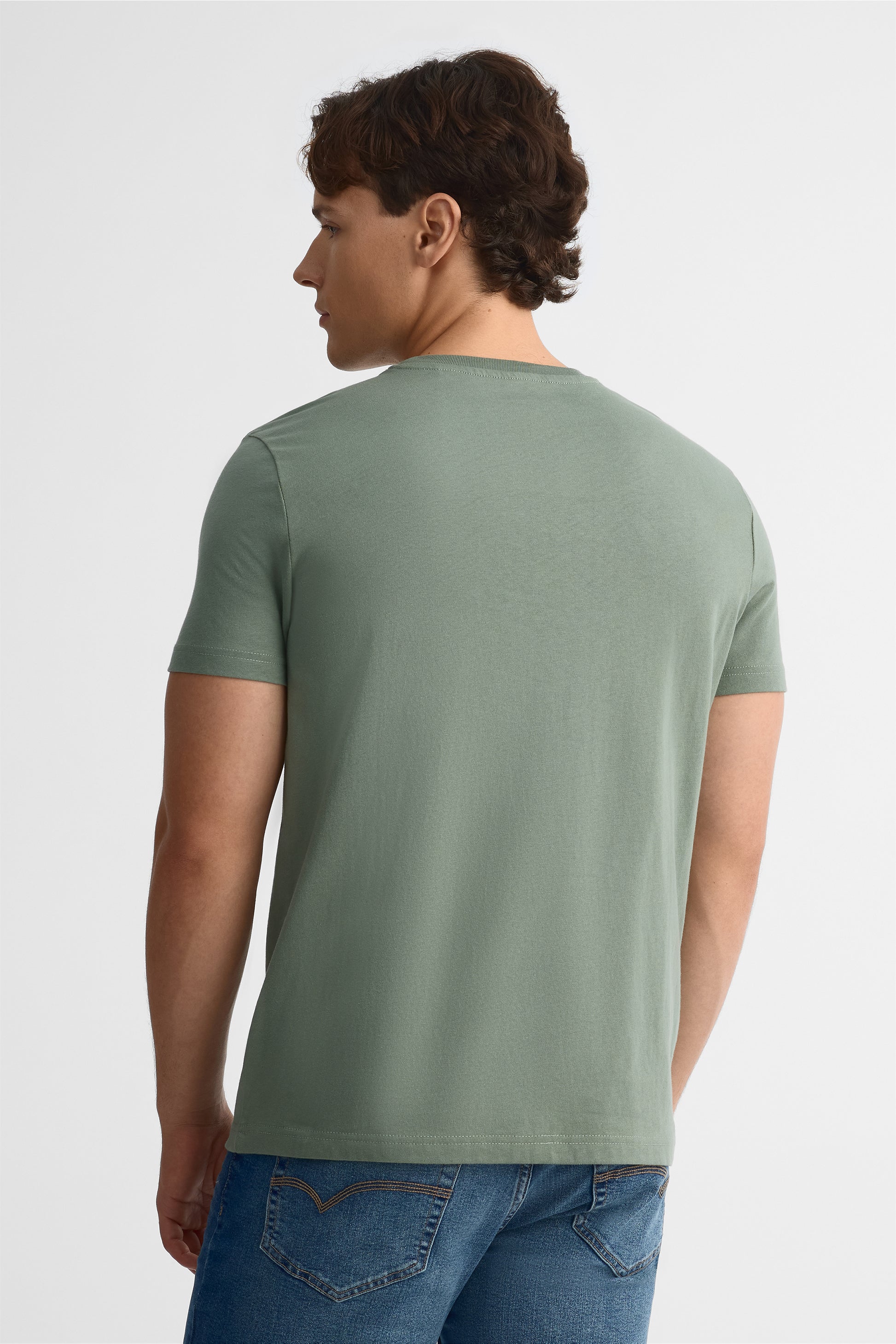T-shirt col rond coupe régulière – Femme 3/25$ && VERT