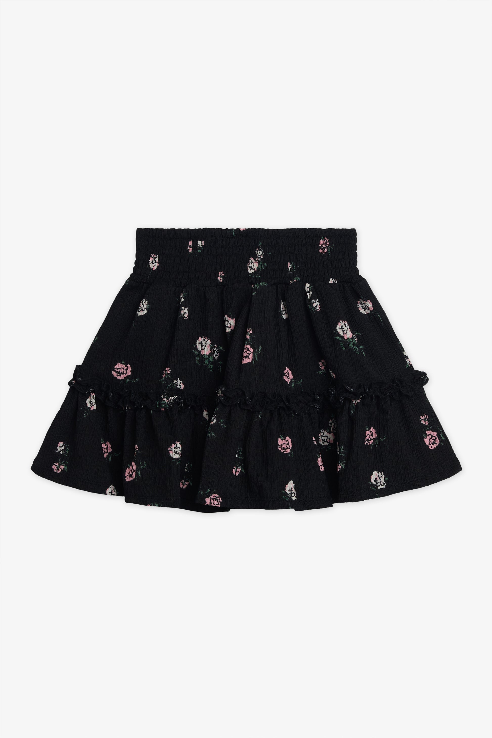 Jupe à volant crinkled - Enfant fille && NOIR/MULTI
