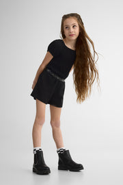 Romper short ballon m/courtes – Ado fille && NOIR