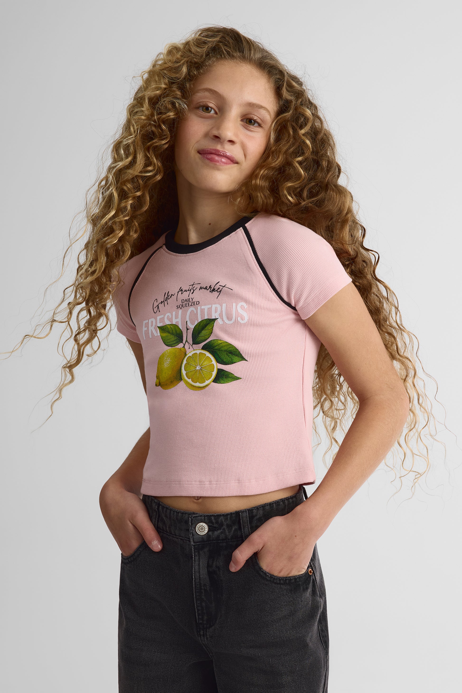 Chandail Raglan ajusté avec imprimé – Ado fille && ROSE