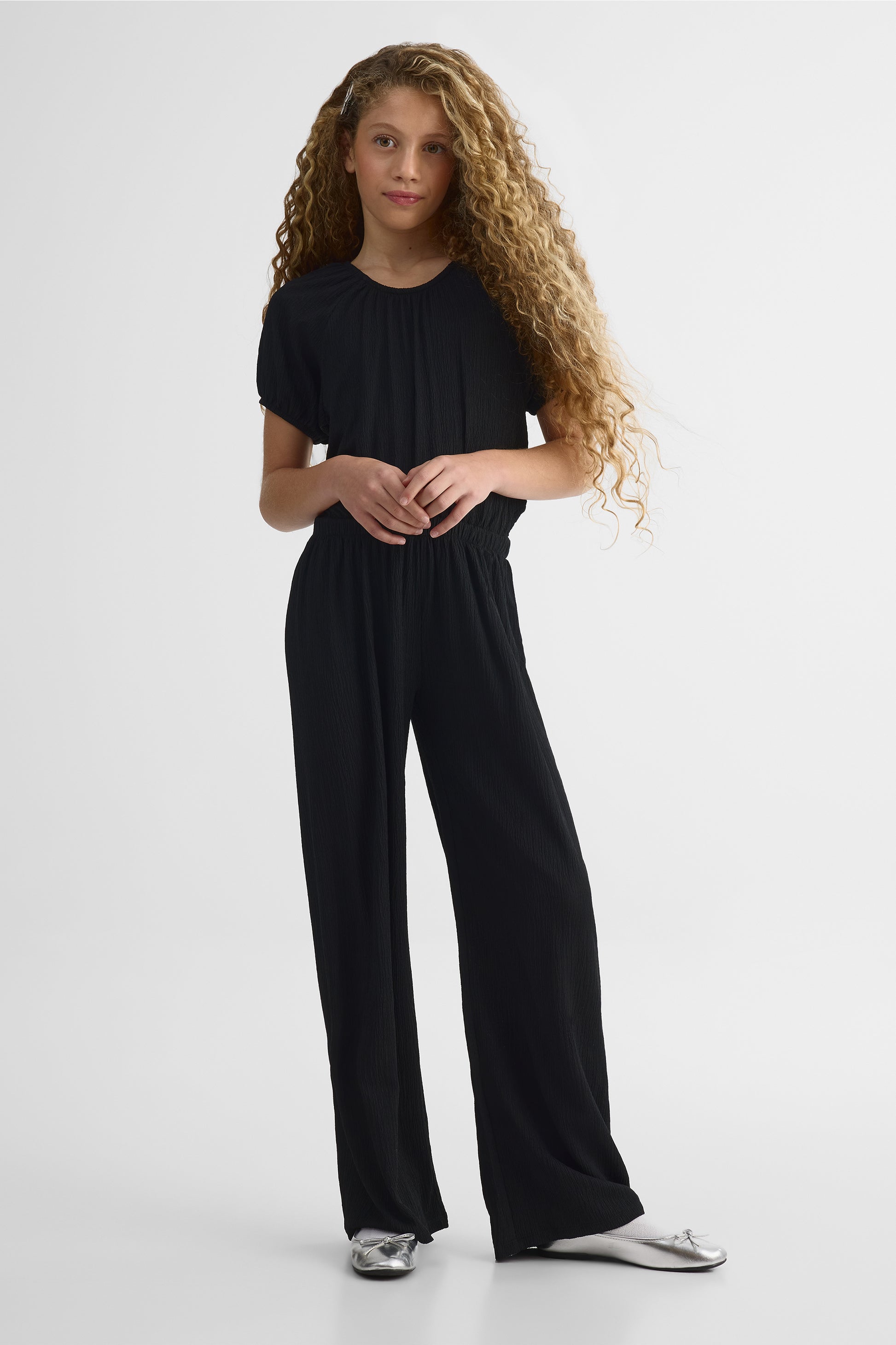 Robe à manches bouffantes - Enfant fille && NOIR