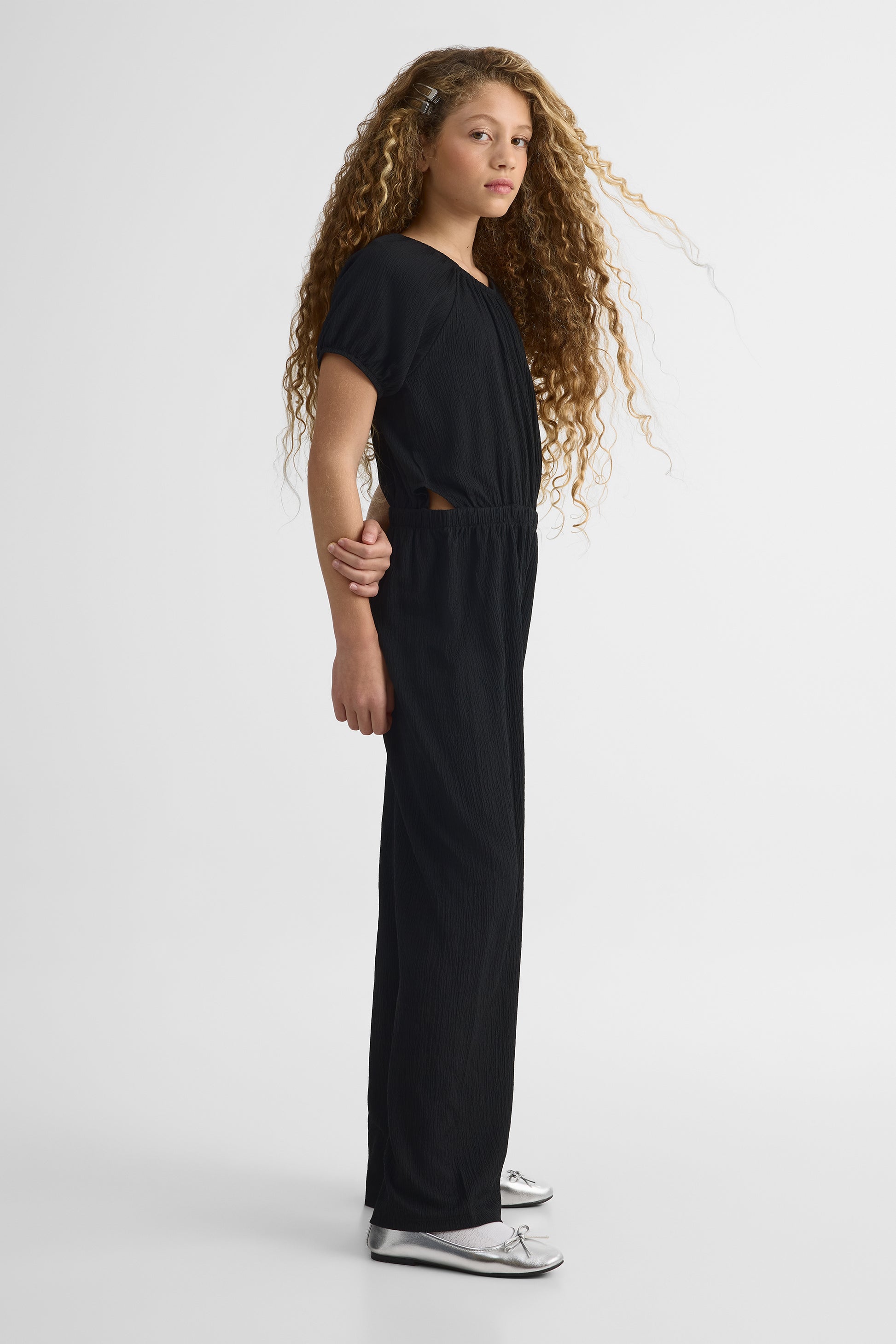 Robe à manches bouffantes - Enfant fille && NOIR