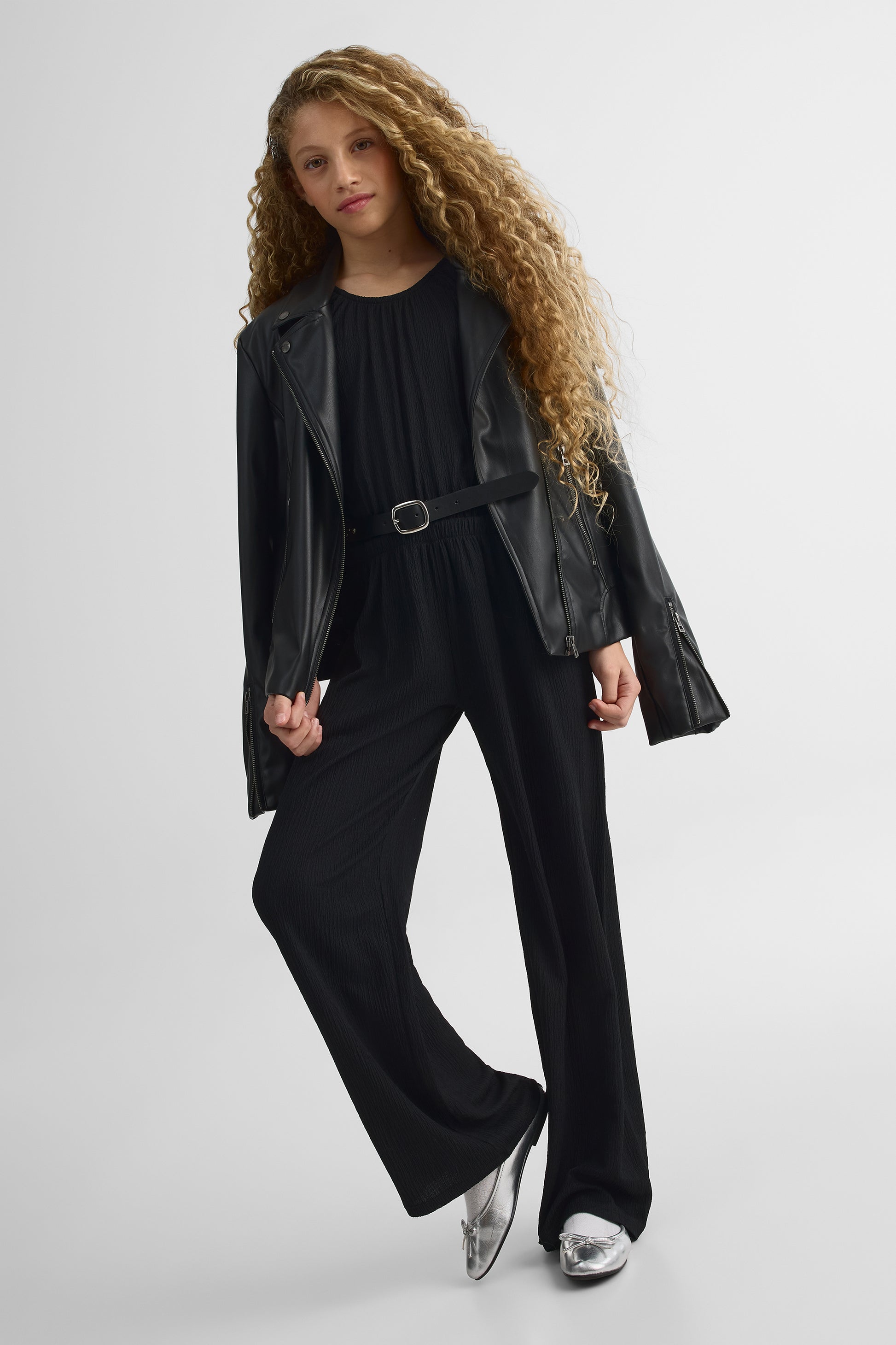 Robe à manches bouffantes - Enfant fille && NOIR
